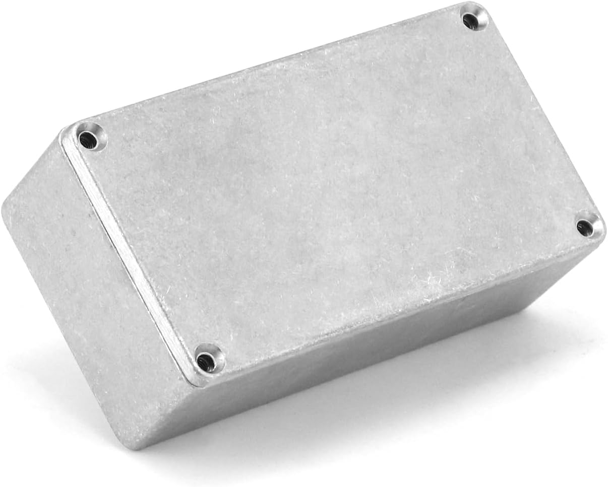 125B/1590N1 Aluminium Stomp Box Enclosures, 122 x 66 x 39.5 mm, Unfinished DIY Guitar Pedal Cases with Screws and Rubber Mats, 3 Pcs - Image 2