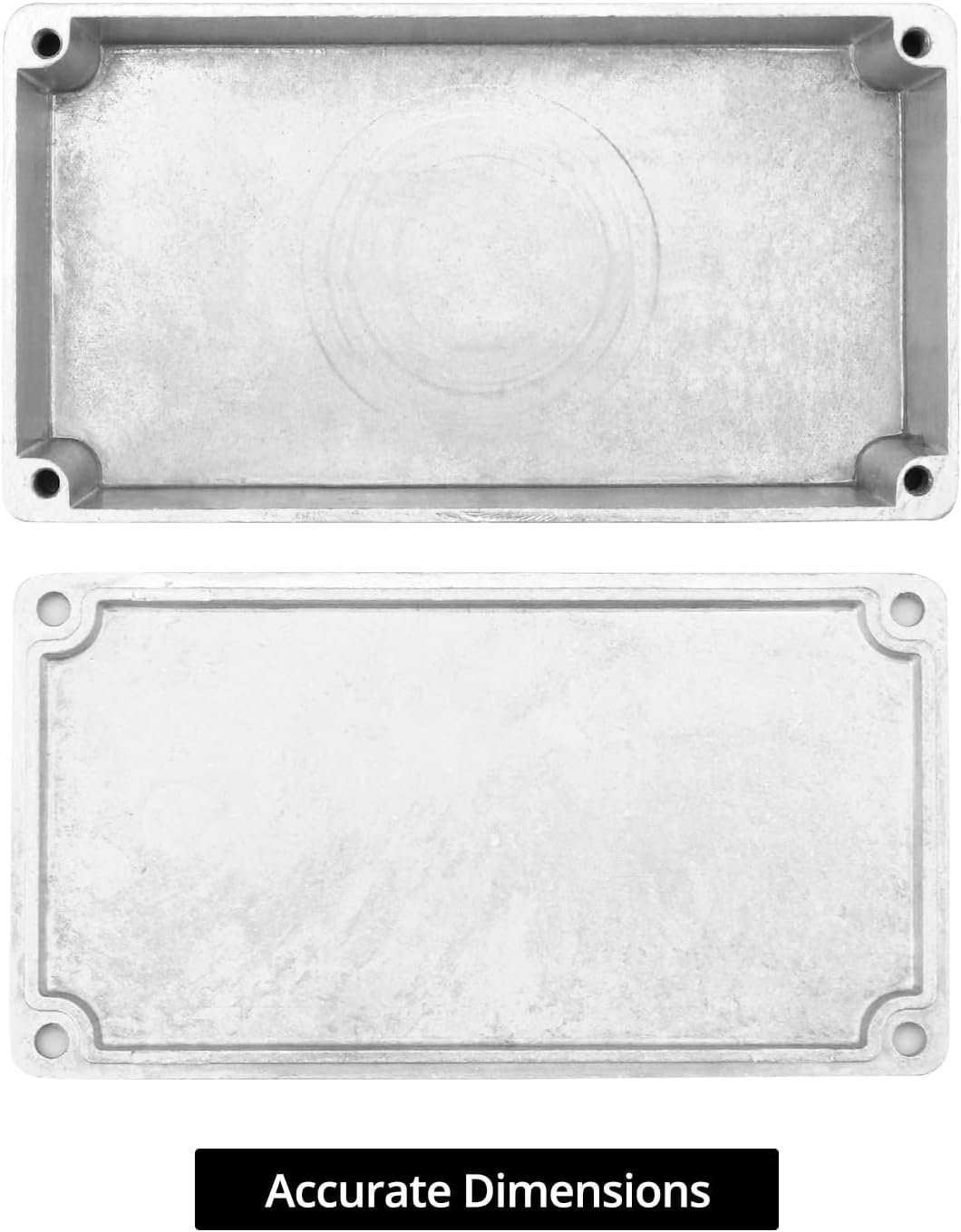 125B/1590N1 Aluminium Stomp Box Enclosures, 122 x 66 x 39.5 mm, Unfinished DIY Guitar Pedal Cases with Screws and Rubber Mats, 3 Pcs - Image 4