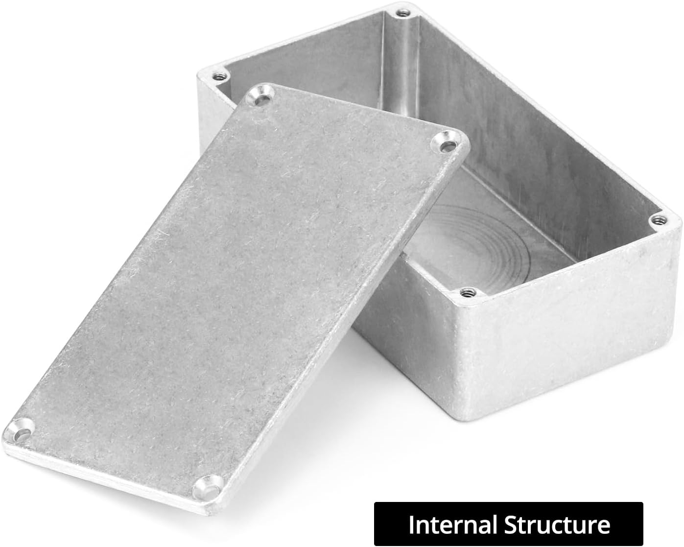 125B/1590N1 Aluminium Stomp Box Enclosures, 122 x 66 x 39.5 mm, Unfinished DIY Guitar Pedal Cases with Screws and Rubber Mats, 3 Pcs - Image 5