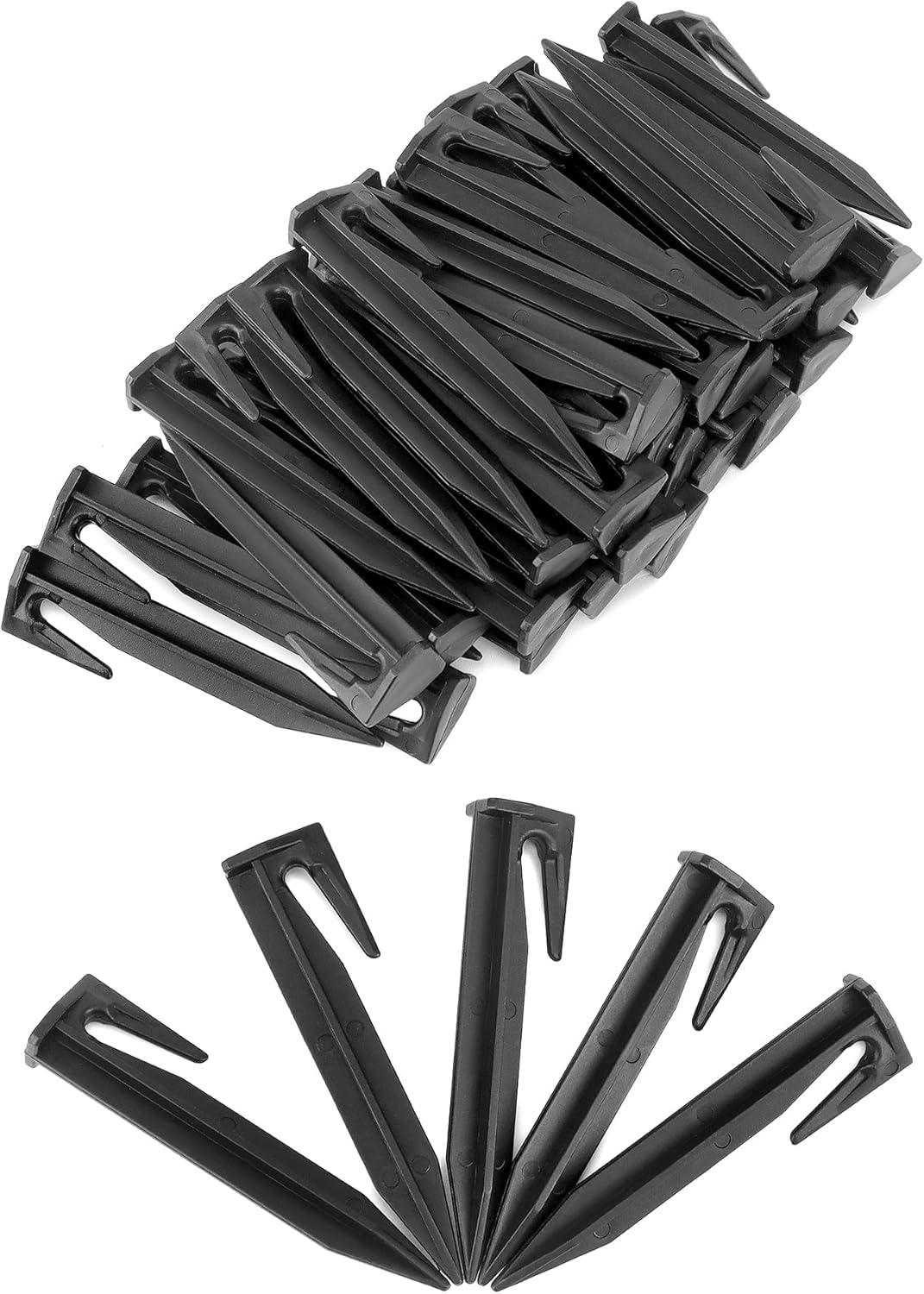 Plastic Boundary Wire Stakes, 200 Pcs, 3.35in, Black, Bayonet Tip, Garden Edging, Lawn Nails, Wire Pegs, Landscape Anchoring Spikes, Pet Fence, Mower Compatible - Image 7