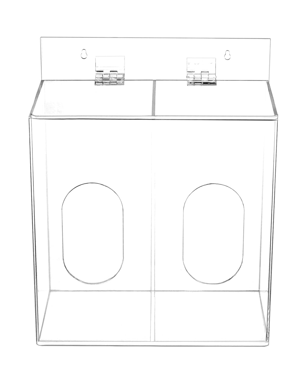 Clear Acrylic Mask and Glove Organizer – Dual Compartment Dispenser for Office, Clinic & Home Use - Image 3