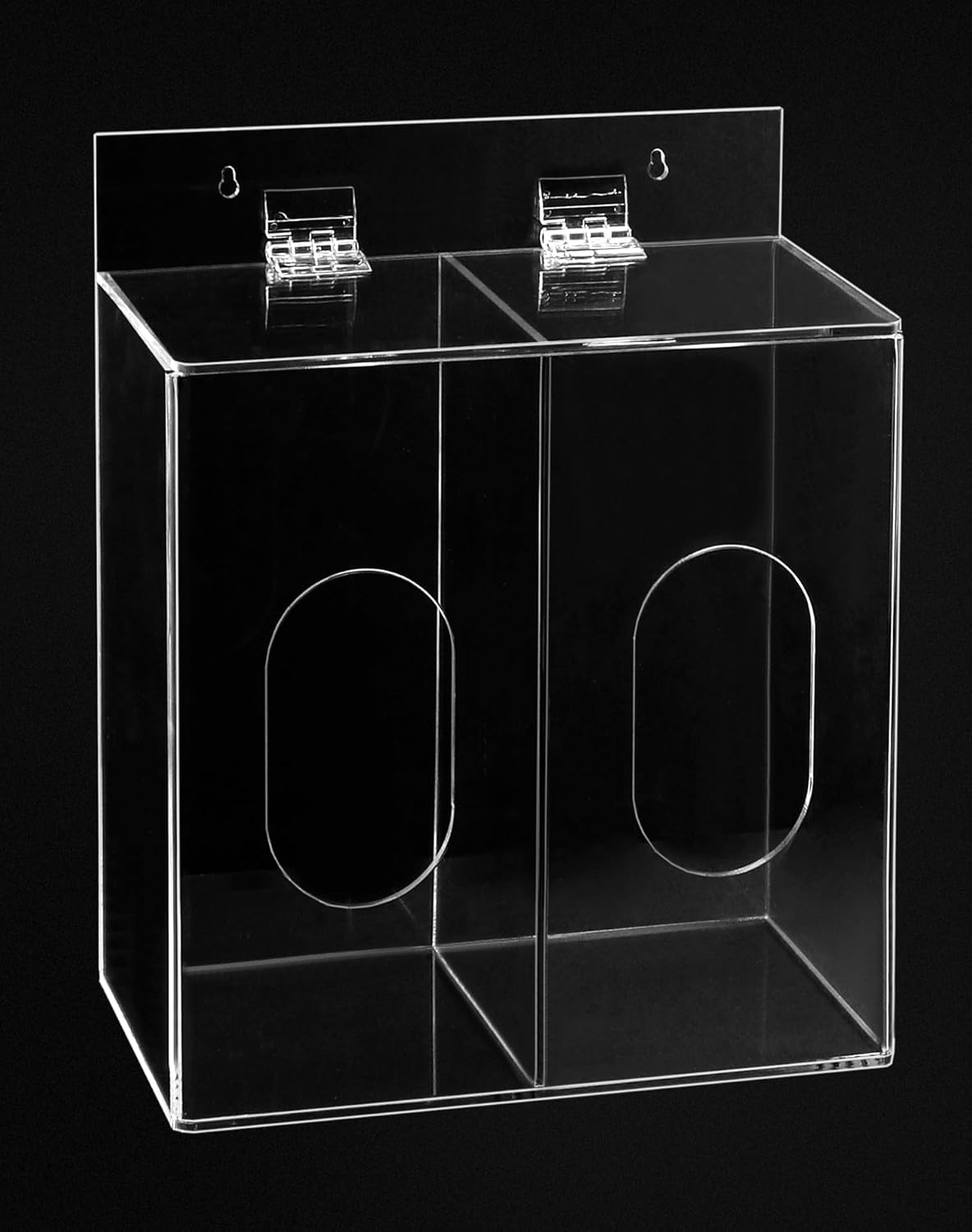 Clear Acrylic Mask and Glove Organizer – Dual Compartment Dispenser for Office, Clinic & Home Use - Image 4