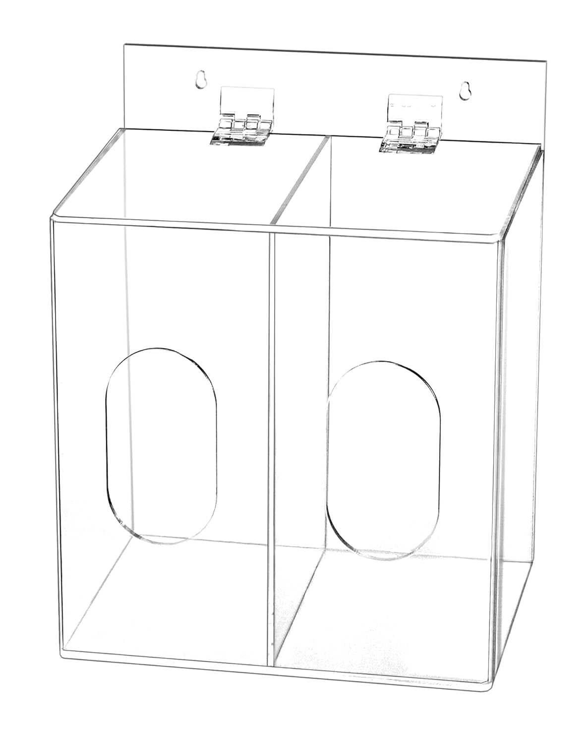Clear Acrylic Mask and Glove Organizer – Dual Compartment Dispenser for Office, Clinic & Home Use - Image 8