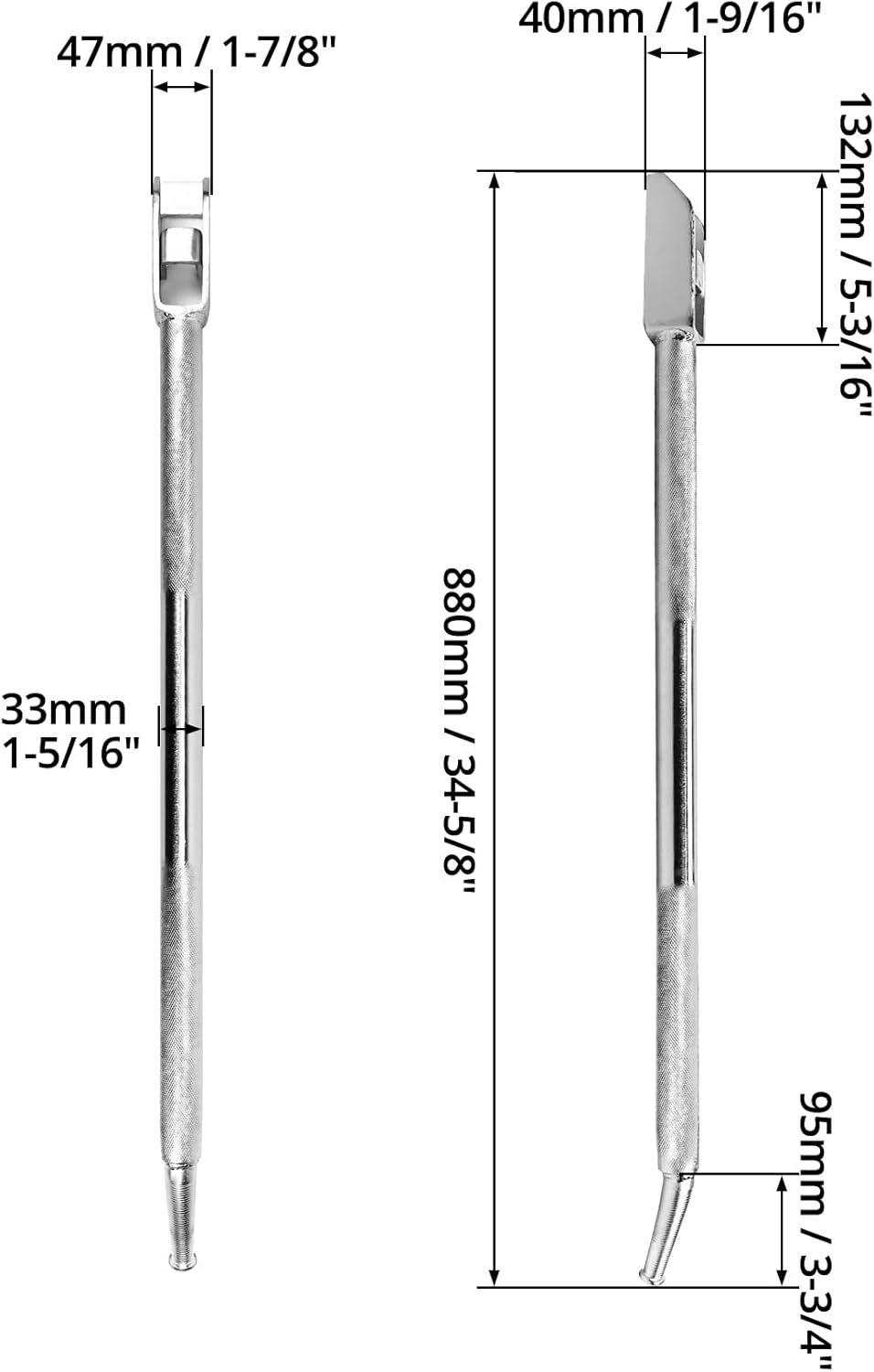 Square Head Carbon-Steel Combination Winch Bar, 2 Pack Non-Slip Handle for Versatility, Trusted Chain Binder and Winch Bar for Flatbed Trailers and Trucks - Image 6