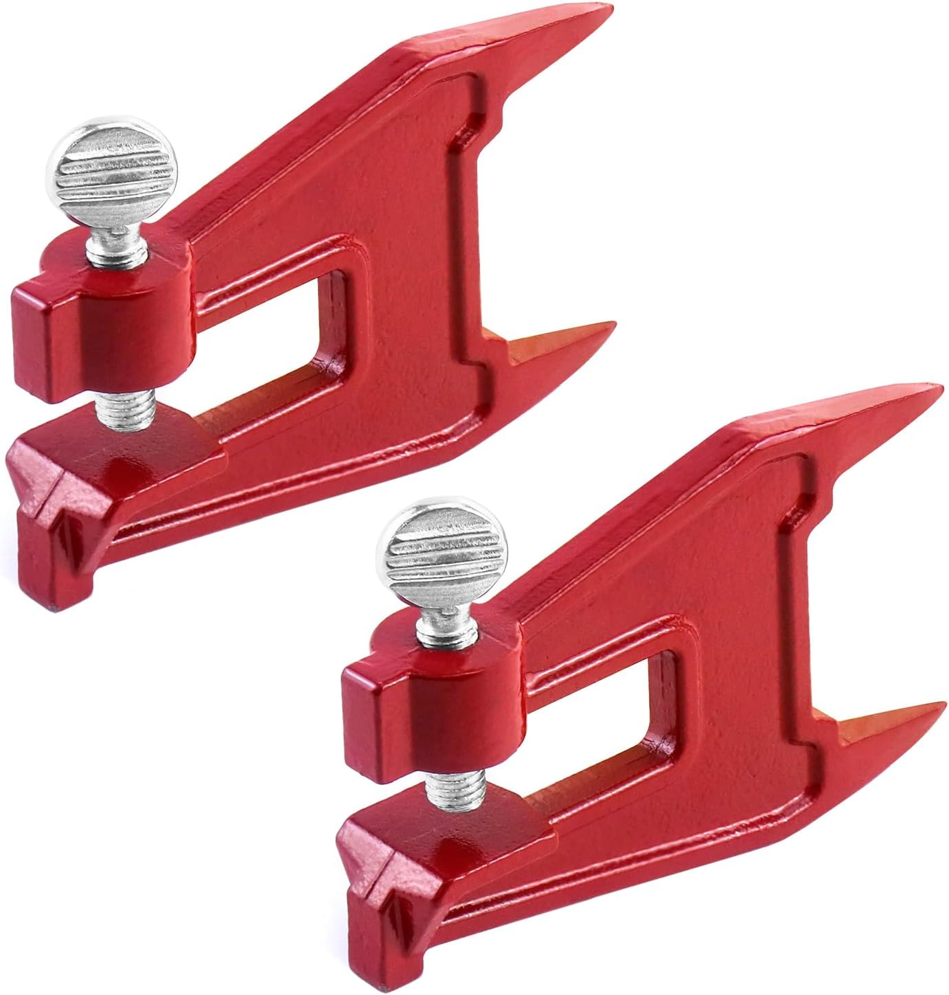 Chainsaw Stump Vise, 2 Pack Chainsaw Sharpening Accessory, Chainsaw Filing Vise, for Sharpening Saw Chain, Red - Image 1