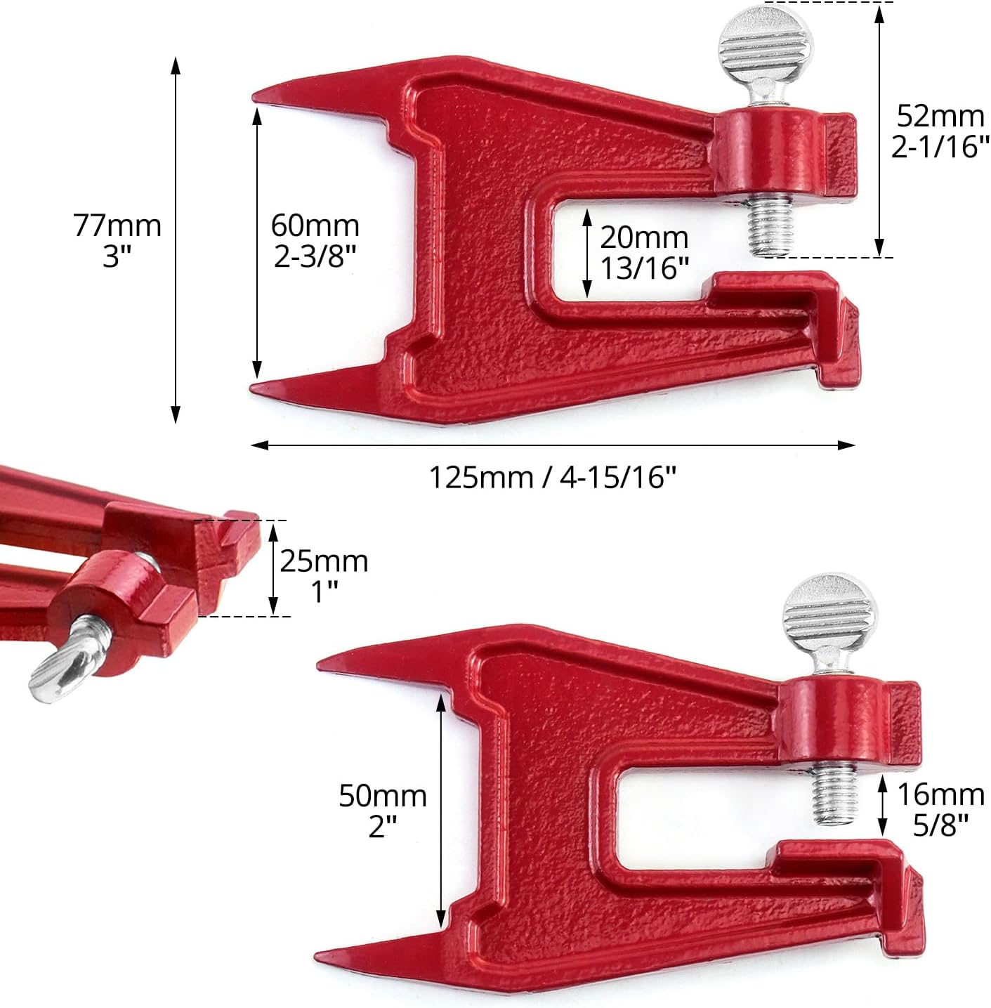 Chainsaw Stump Vise, 2 Pack Chainsaw Sharpening Accessory, Chainsaw Filing Vise, for Sharpening Saw Chain, Red - Image 6