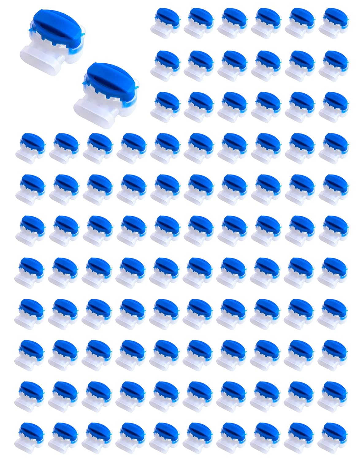 100 Pack 3 Wire Connectors Electrical IDC 314-BOX Pigtail Connectors for 22-14 AWG Cables - Image 1