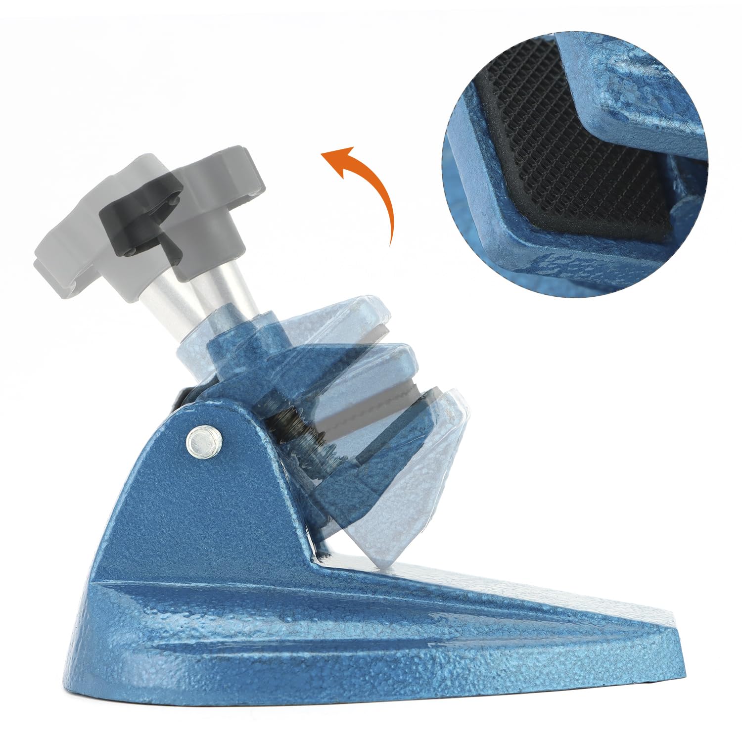 Micrometer Stand with Double Non-Slip Clamping Pad, 2 Pack Painted Cast Iron Base Micrometer Stand for Micrometers Up to 4