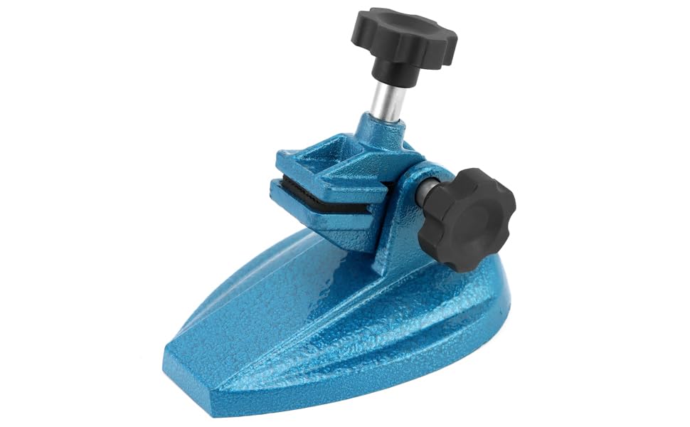 Micrometer Stand with Double Non-Slip Clamping Pad, 2 Pack Painted Cast Iron Base Micrometer Stand for Micrometers Up to 4