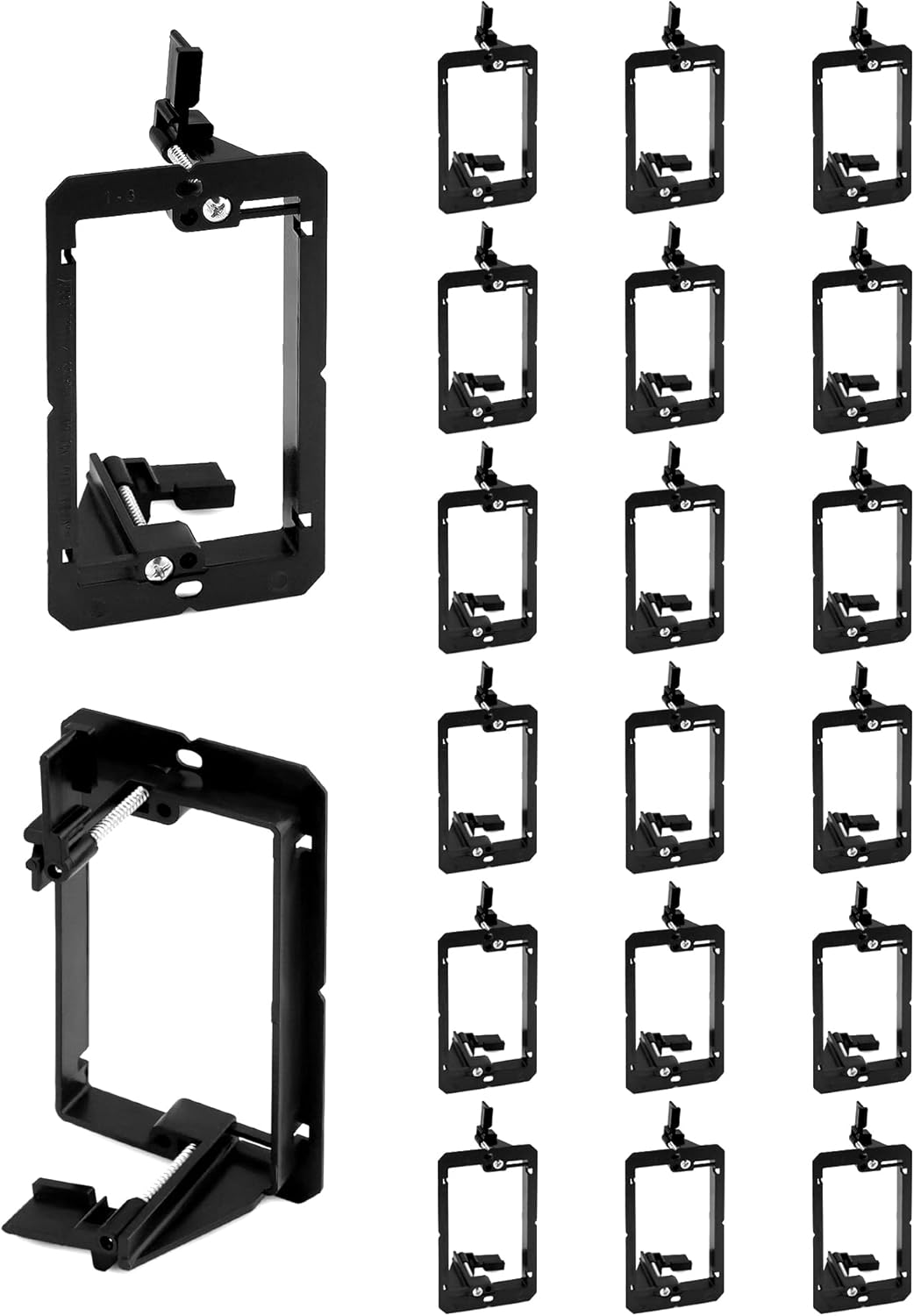 Low Voltage Mounting Bracket, 20 Pack 1 Gang Single Gang Drywall Mounting Wall Plate Bracket for Telephone Wires, Network Cables - Image 7
