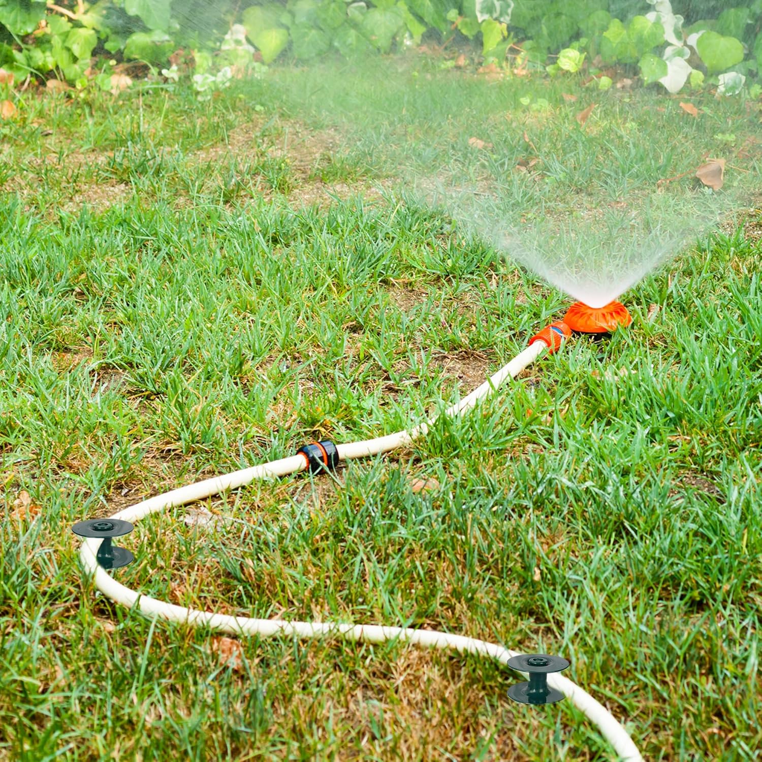 6 Pack Garden Hose Guide Spike, 10 Inch Rustproof Zinc Sturdy Metal Stake, Heavy Duty Spin Top, Keeps Garden Hose Out of Flower Beds for Plant Protection - Image 5