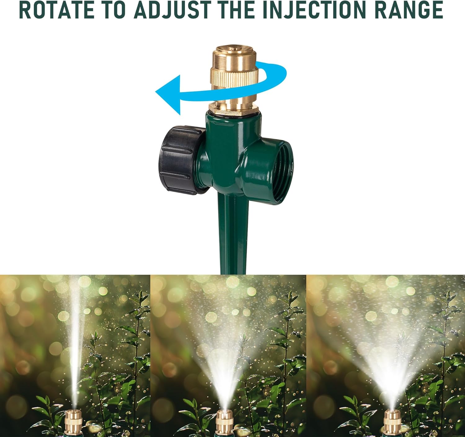 2 Pack Metal Lawn Sprinkler for Yard, Automatic Brass Garden Water Sprinklers on Spike Base, Adjustable 360 Degree Sprinkler Nozzle for Large Area Coverage Grass Patio Irrigation - Image 3