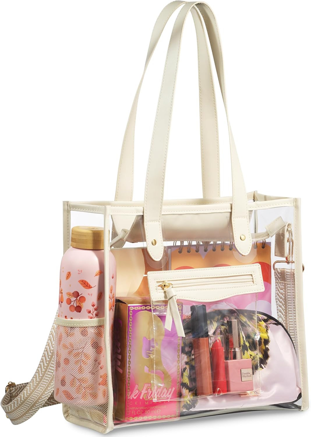Clear Bag for Stadium Events - Large Transparent Tote - Clear Purse for Women, Work, Beach & Shopping - Image 1
