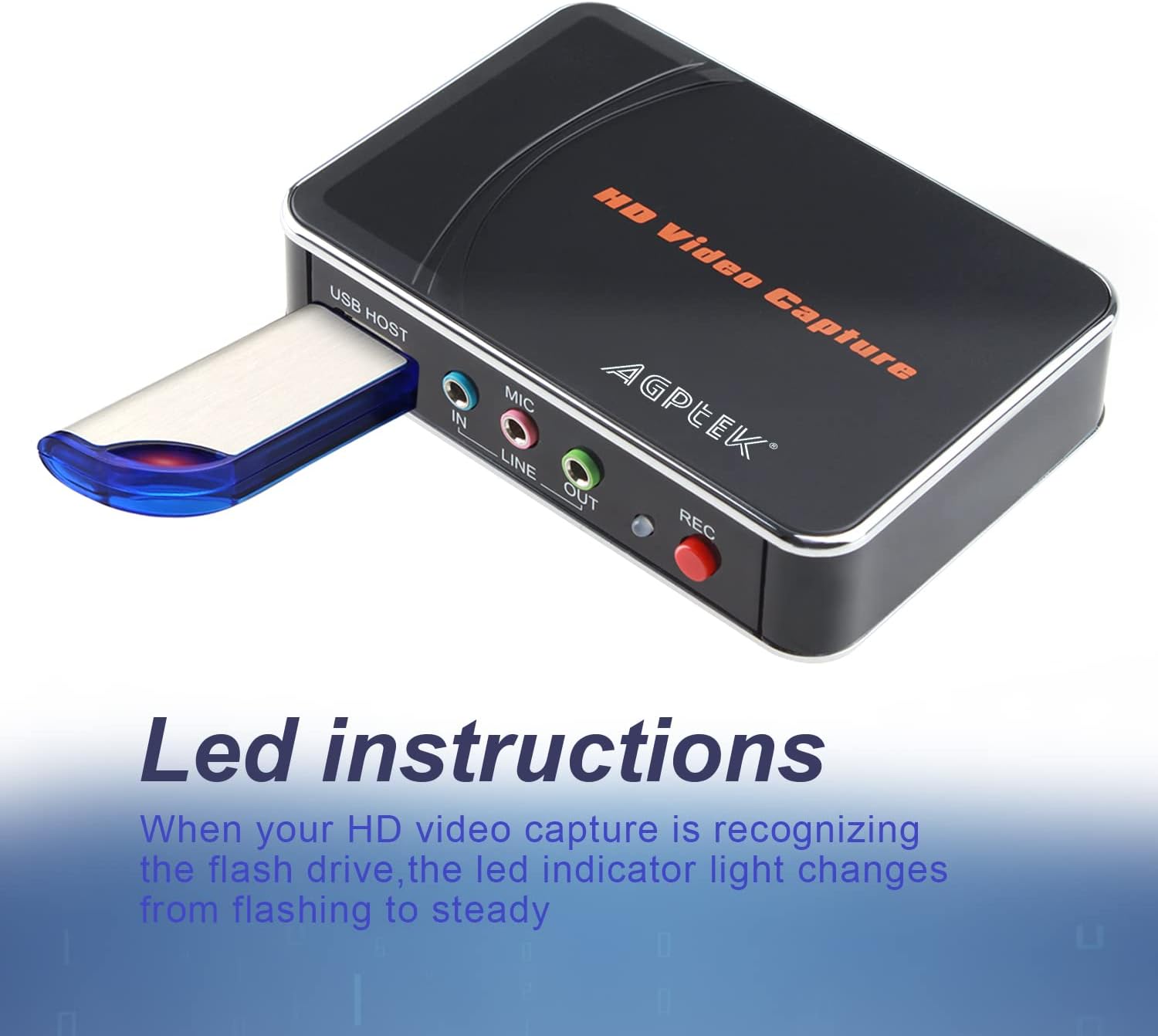 32GB FAT32 Format USB 2.0 Flash Drives, USB Memory Stick for Game Capture Card/Cassette Player/Computer/Laptop/External Data Storage with Indicative Light - Image 4