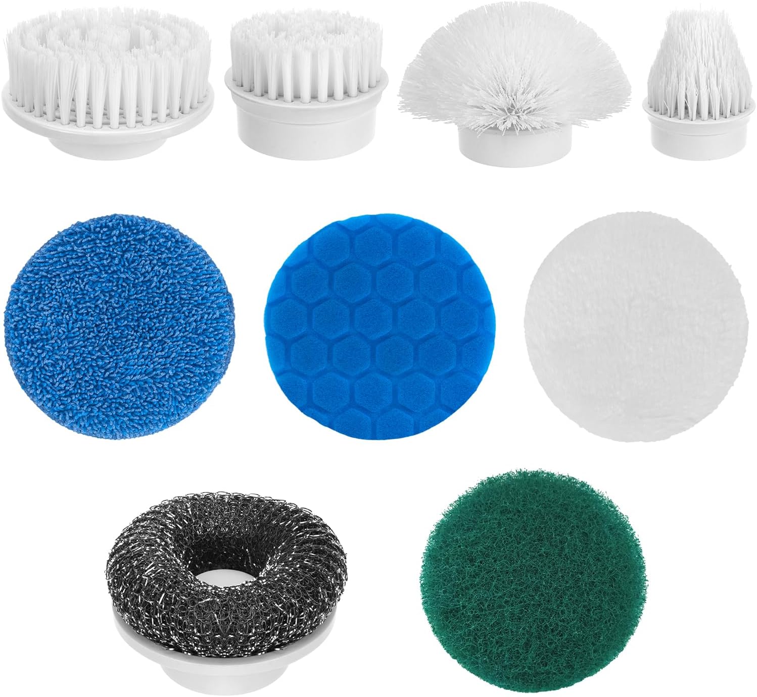 9-in-1 Electric Spin Scrubber Replaceable Brush Heads Set, Universal Electric Scrub Brush Heads for All Brands, Spin Brush Heads for Shower Scrubber, Electric Cleaning Brush for Bathroom Floor Tile - Image 1