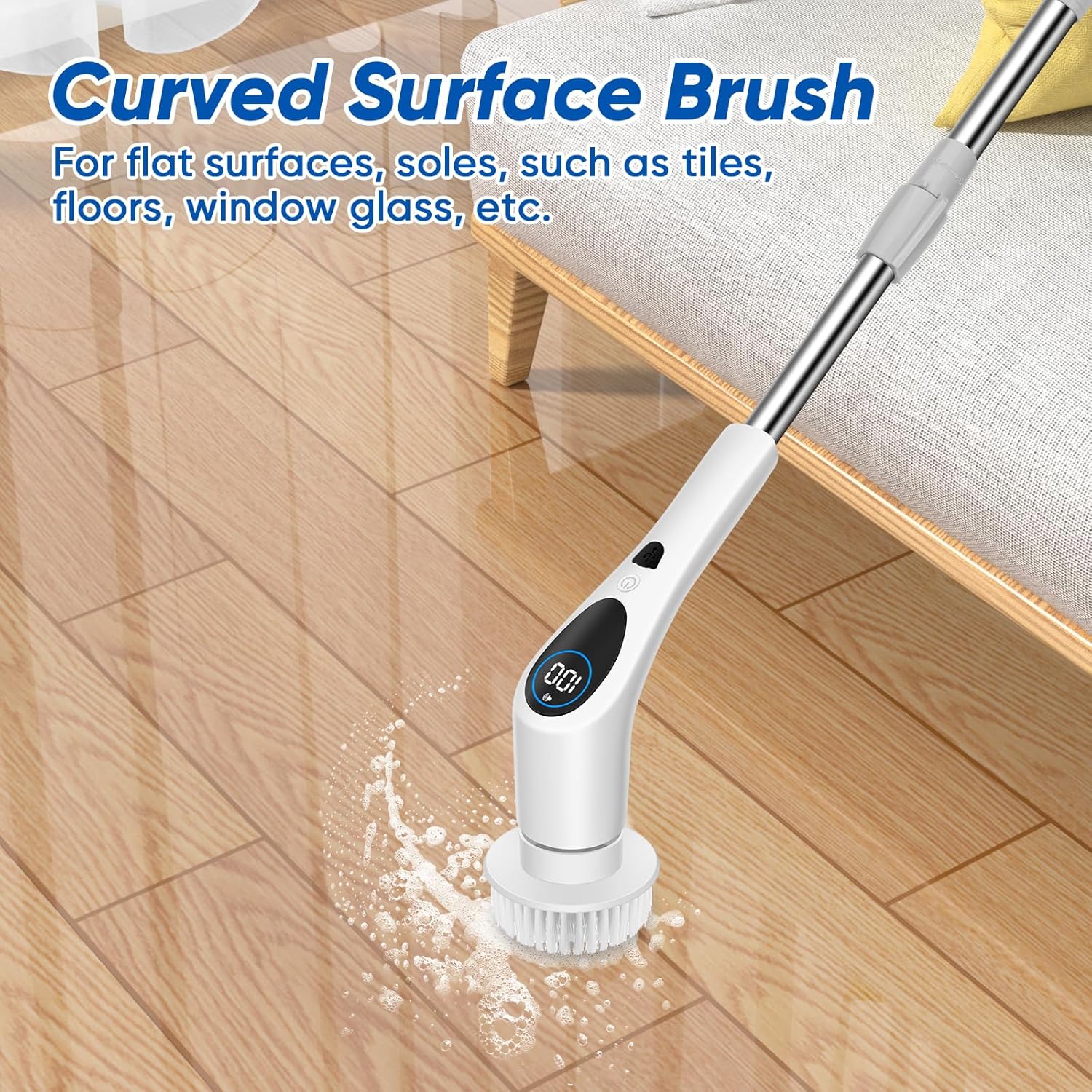 9-in-1 Electric Spin Scrubber Replaceable Brush Heads Set, Universal Electric Scrub Brush Heads for All Brands, Spin Brush Heads for Shower Scrubber, Electric Cleaning Brush for Bathroom Floor Tile - Image 3