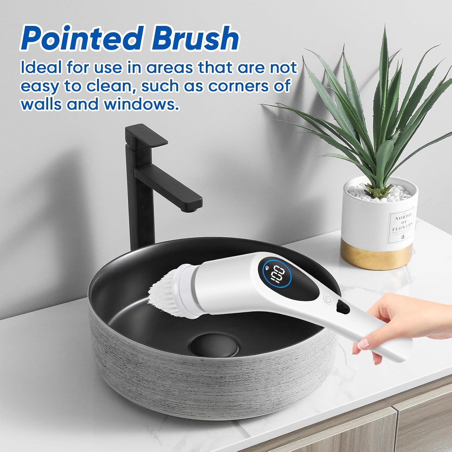 9-in-1 Electric Spin Scrubber Replaceable Brush Heads Set, Universal Electric Scrub Brush Heads for All Brands, Spin Brush Heads for Shower Scrubber, Electric Cleaning Brush for Bathroom Floor Tile - Image 4