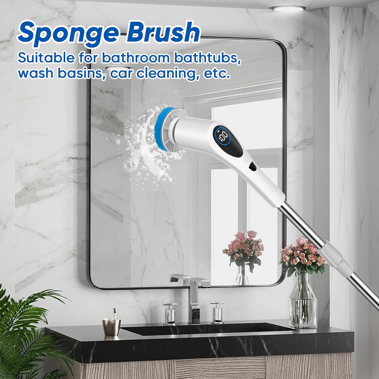 9-in-1 Electric Spin Scrubber Replaceable Brush Heads Set, Universal Electric Scrub Brush Heads for All Brands, Spin Brush Heads for Shower Scrubber, Electric Cleaning Brush for Bathroom Floor Tile - Image 5