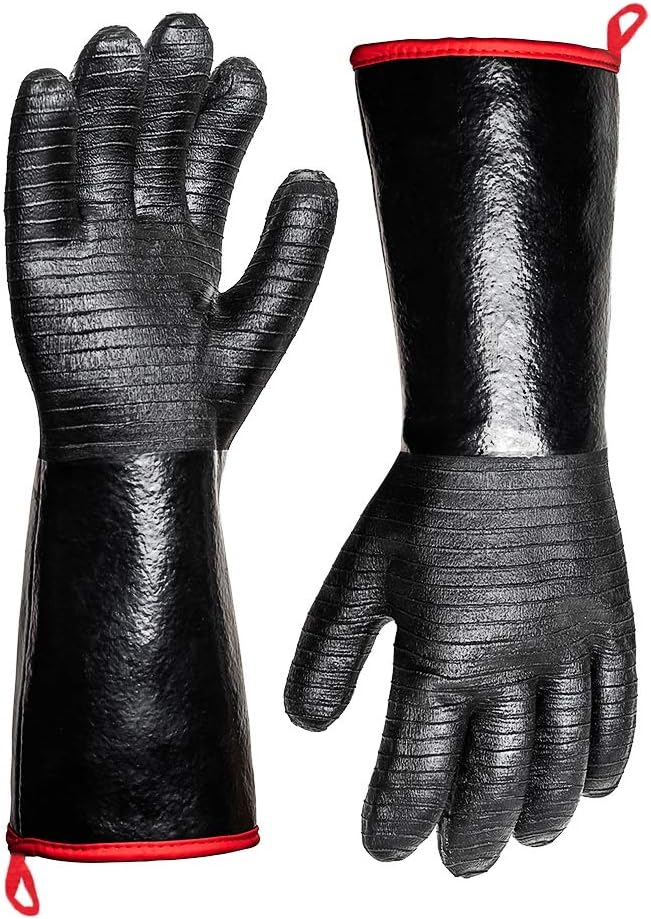 932°F Extreme Heat Resistant Gloves for Grill BBQ, Waterproof Long Sleeve Pit Grill Gloves for Fryer, Baking, Oven,Smoker,Fireproof, Oil Resistant Neoprene Coating（14-Inch ） - Image 1