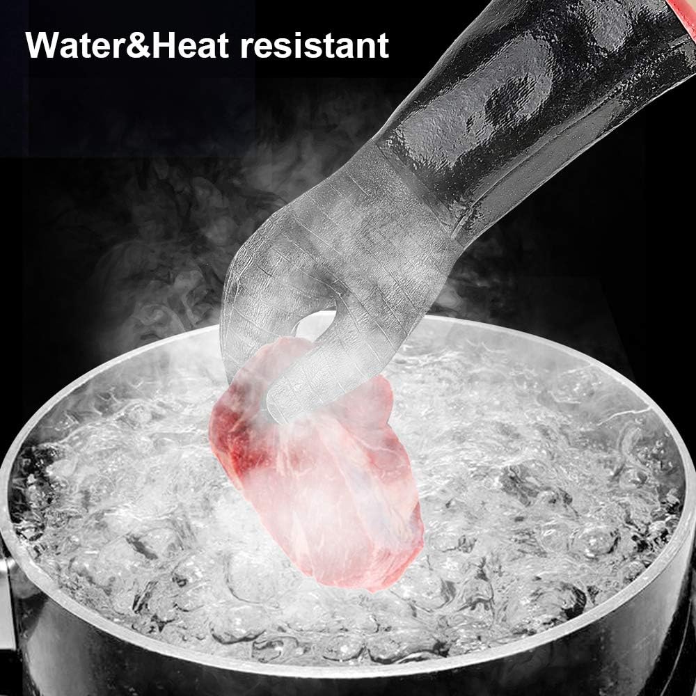 932°F Extreme Heat Resistant Gloves for Grill BBQ, Waterproof Long Sleeve Pit Grill Gloves for Fryer, Baking, Oven,Smoker,Fireproof, Oil Resistant Neoprene Coating（14-Inch ） - Image 4