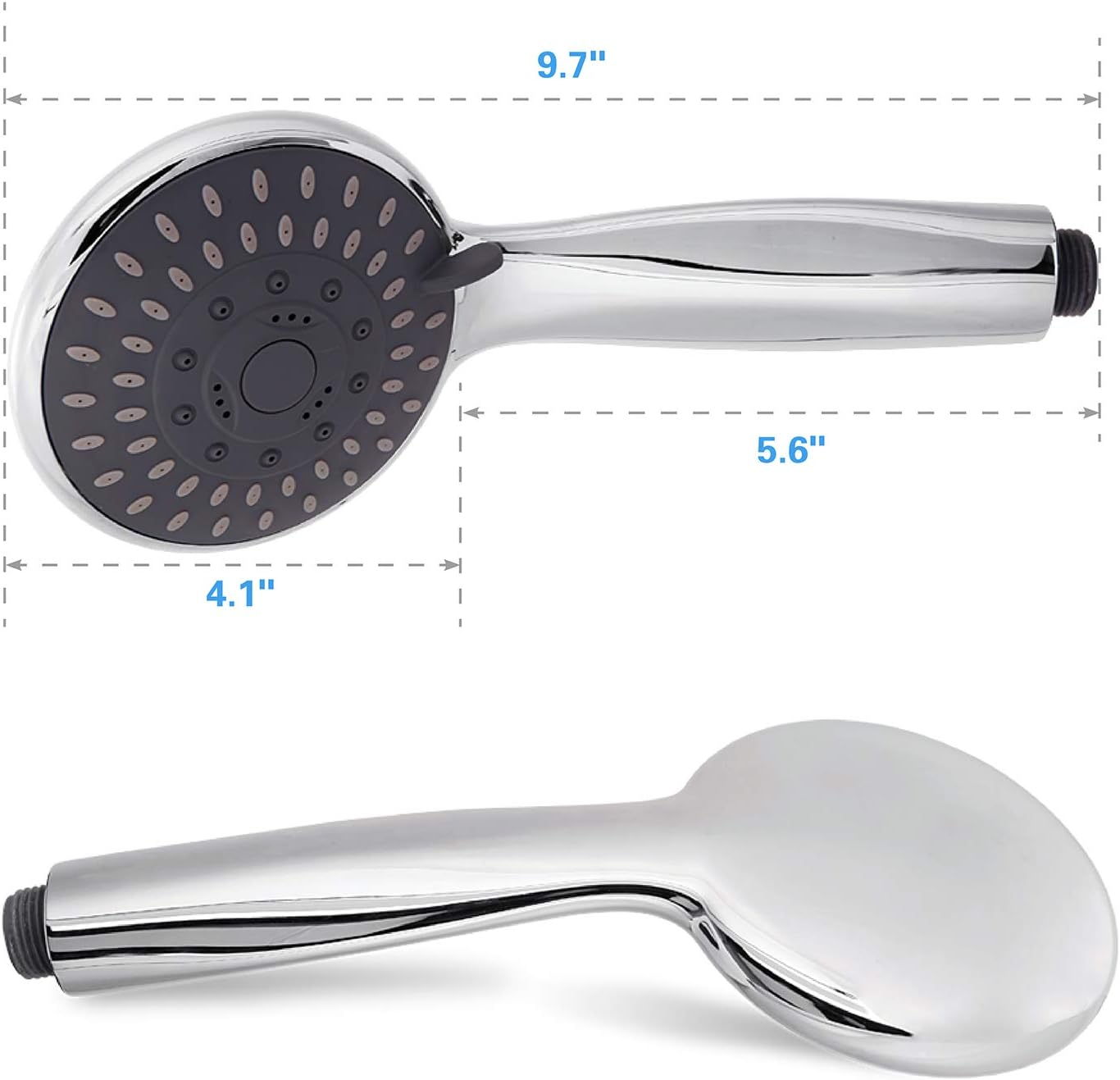 High Pressure Handheld Shower Head  5-Settings Powerful Water Spray Shower Head against Low Pressure Water Flow with Stainless Hose and Adjustable Mount - Image 6