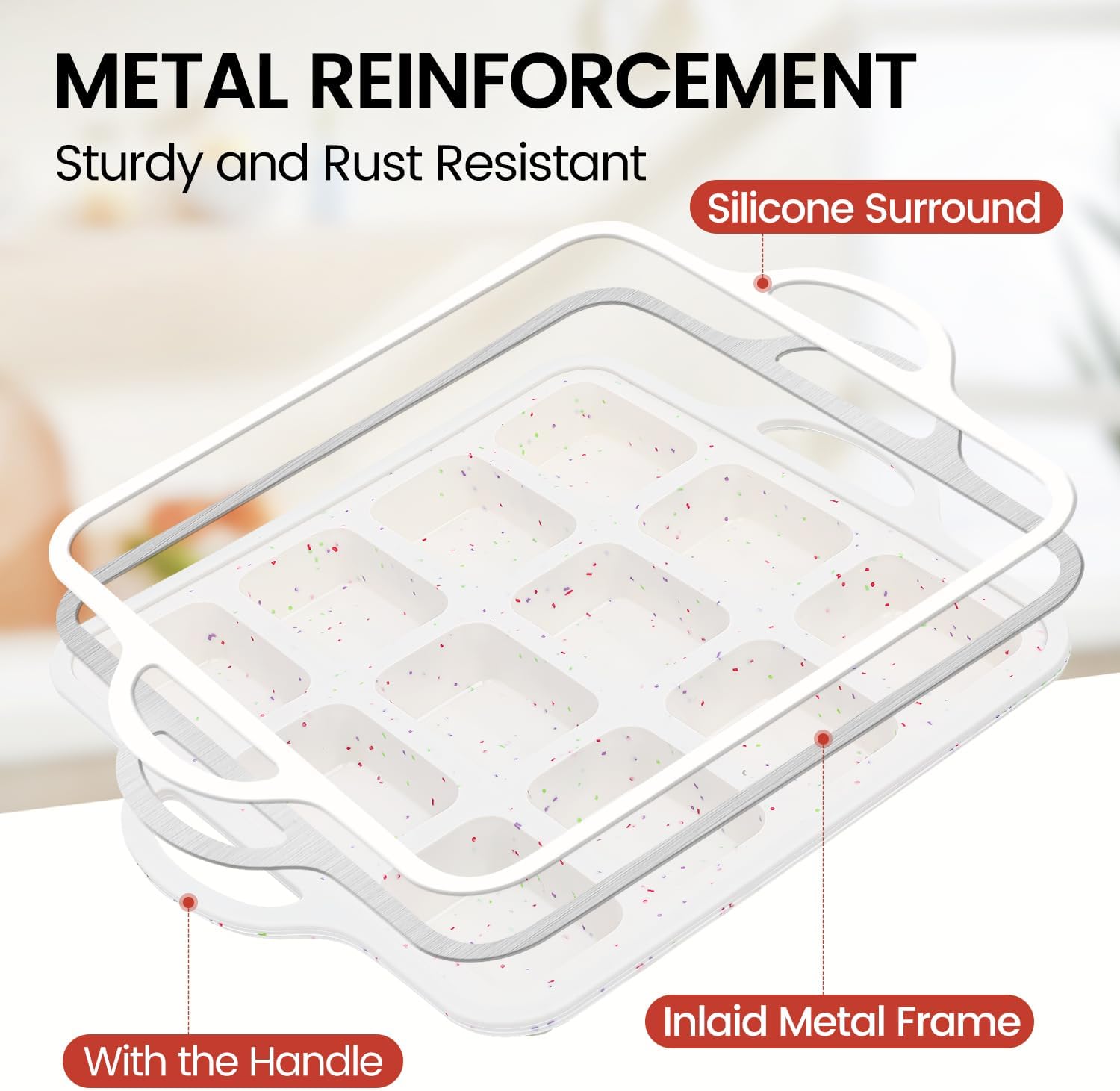 Silicone Mini Loaf Pan with Metal Frame & Silicone Bread Loaf Pans - Image 2