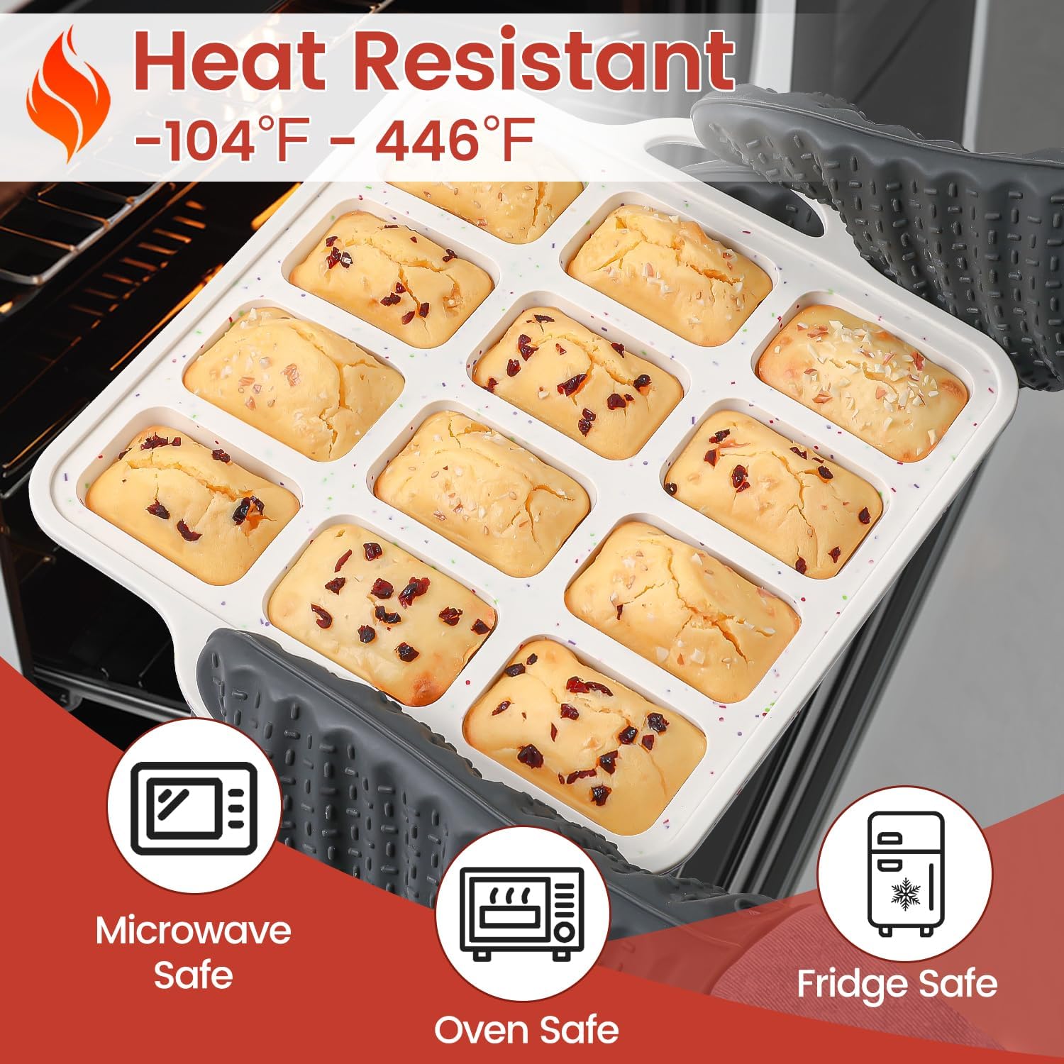Silicone Mini Loaf Pan with Metal Frame & Silicone Bread Loaf Pans - Image 5