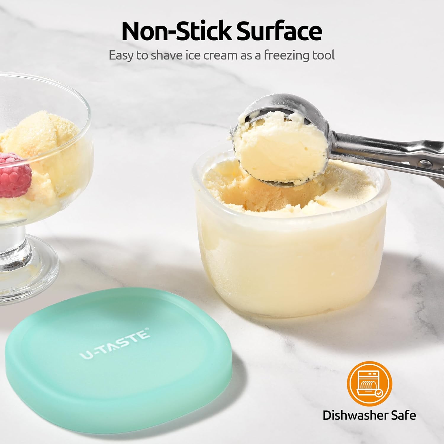 3oz 6oz Small Storage Containers: Food Grade Liquid-Silicone Freezer Box with Airtight Lid, Microwave Safe with Clear Measurements, Reusable for Meal Prepping Portion (Set of 4, Aqua Sky) - Image 8