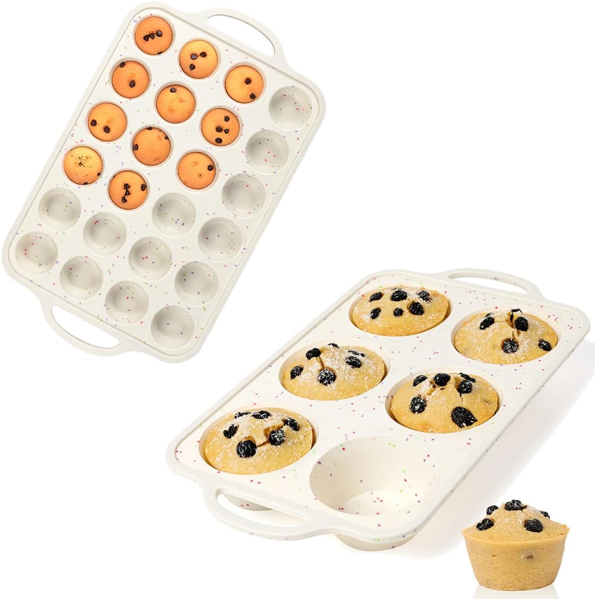Mini Cupcake Pans, Jumbo Muffin Pan, Metal Reinforced Frame for Baking Giant Homemade Muffins, Cupcakes, Frittatas - Image 1