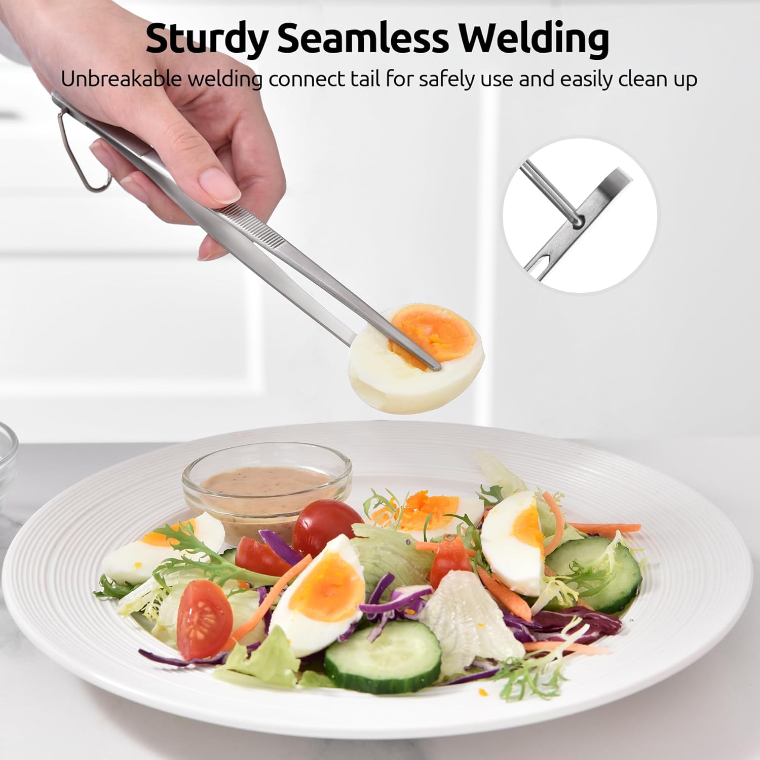 Icing Spatula,  Stainless Steel Angled Cake Decorating Frosting Spatula Set of 3 (Black), and 8