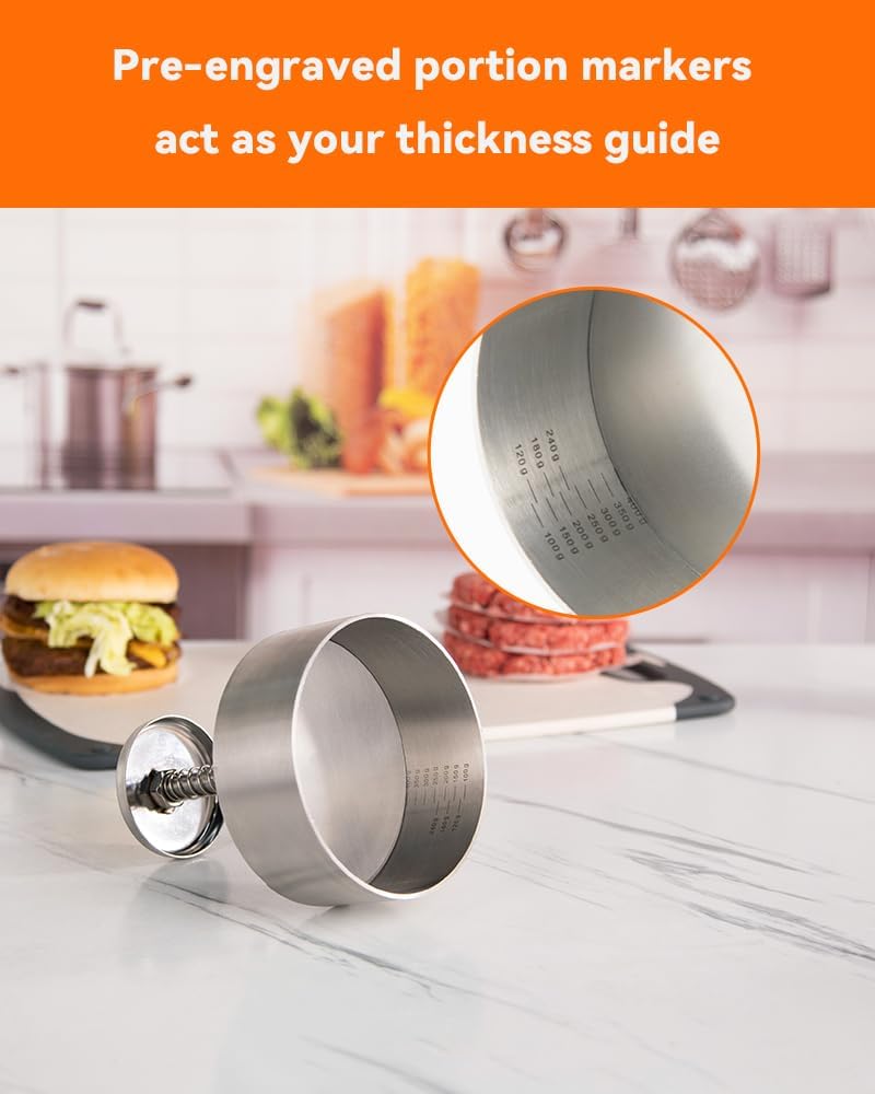 304 Stainless Steel Burger Press - 4.5