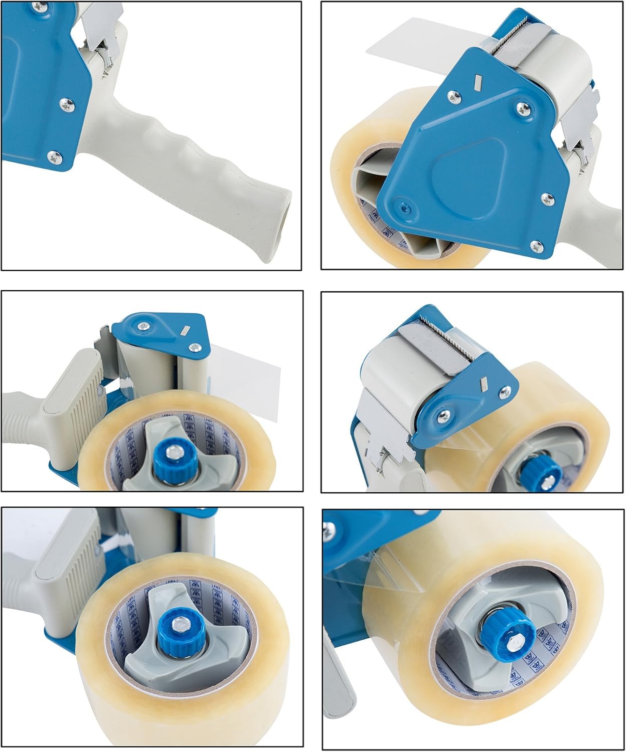 Packing Tape Dispenser, Shipping Tape Gun, Heavy Duty Roller for Box Sealing, Moving, Office, Warehouse, Packaging, Industrial Durable Handheld Tape Cutter - Fits 2