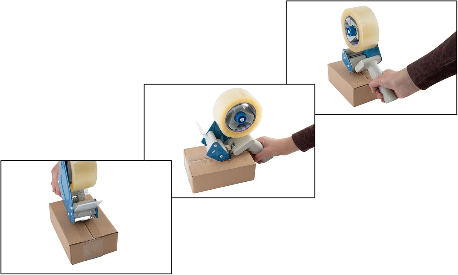 Packing Tape Dispenser, Shipping Tape Gun, Heavy Duty Roller for Box Sealing, Moving, Office, Warehouse, Packaging, Industrial Durable Handheld Tape Cutter - Fits 2