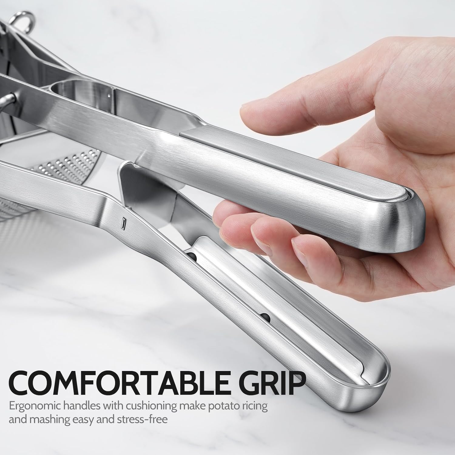 Potato Ricer,  Stainless Steel Potato Masher for Commercial and Home Use - Image 4