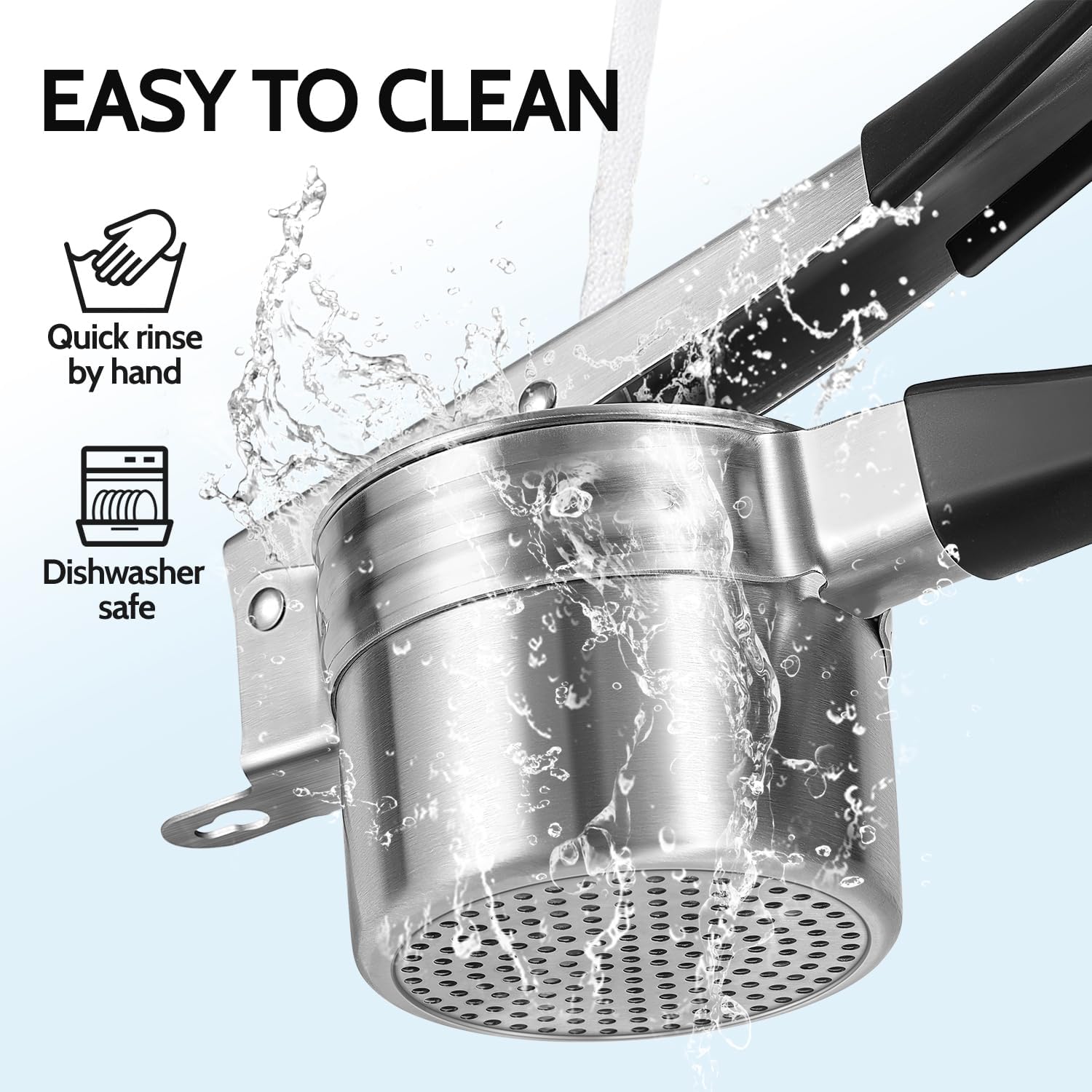 Potato Ricer,  Upgraded Stainless Steel Potato Masher with 3 Interchangeable Discs, Heavy Duty Kitchen Tool Gadget - Image 4