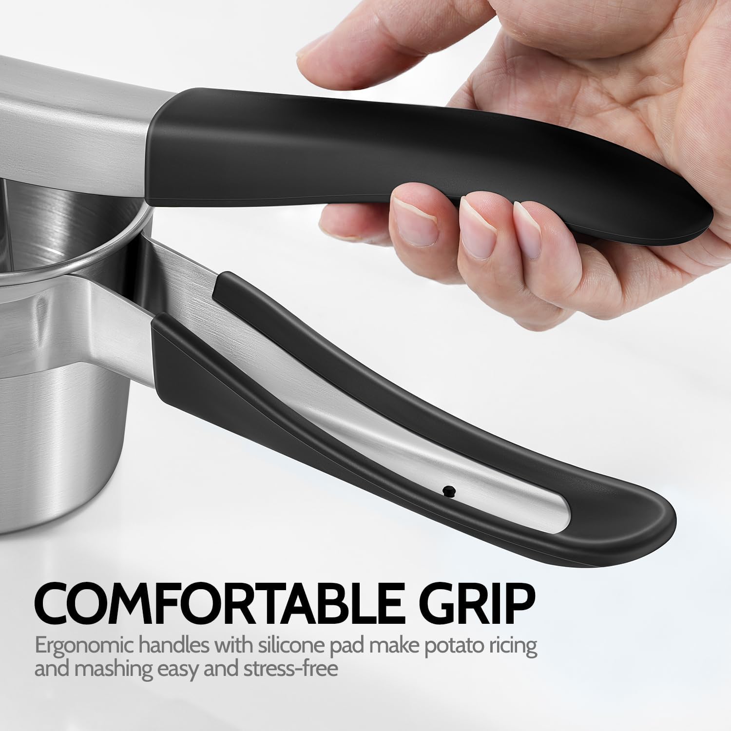 Potato Ricer,  Upgraded Stainless Steel Potato Masher with 3 Interchangeable Discs, Heavy Duty Kitchen Tool Gadget - Image 5