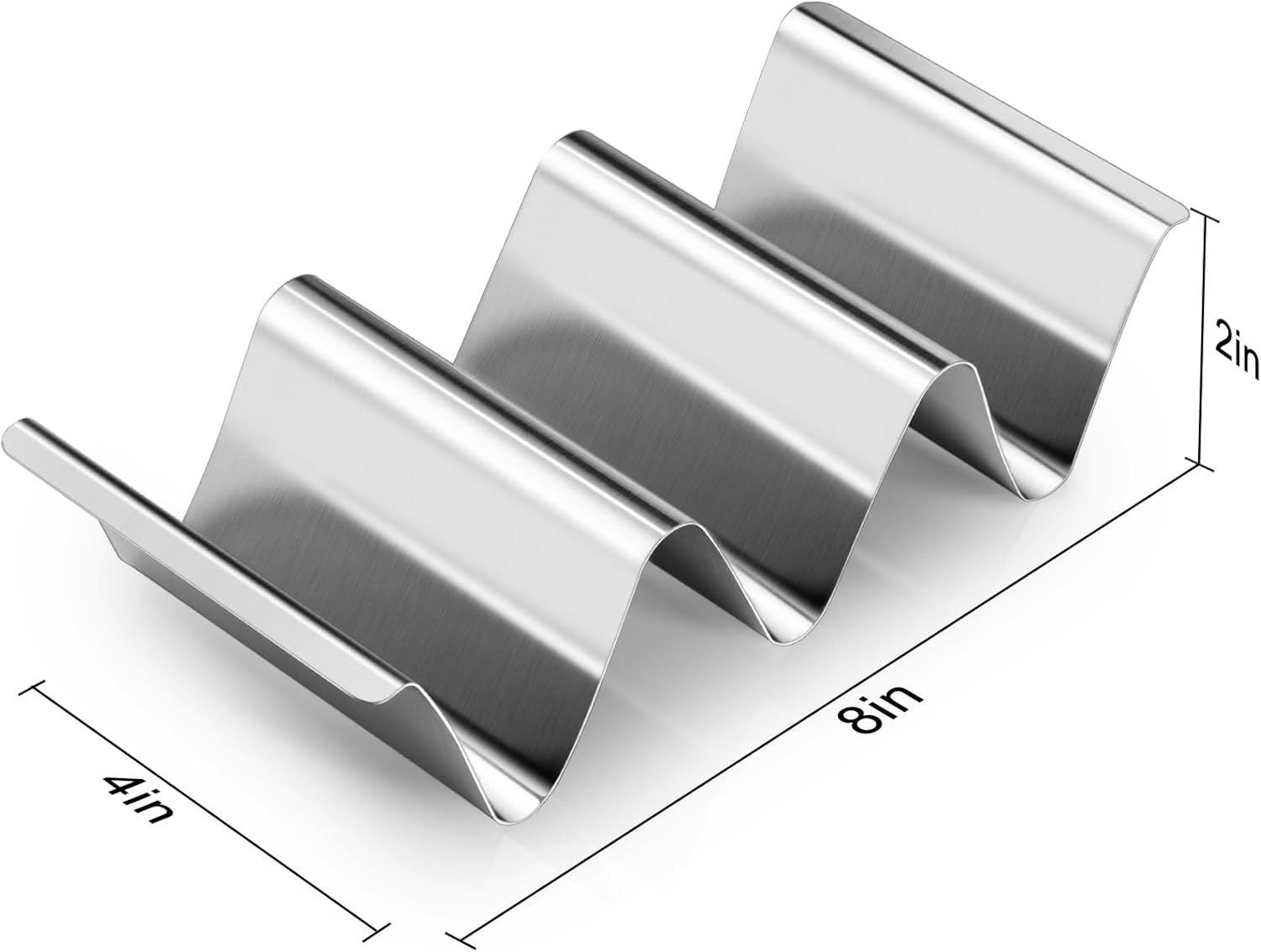 Taco Holder Stand, 6 Packs Stainless Steel Taco Rack Truck Tray Style, Oven, Grill and Dishwasher Safe - Image 7