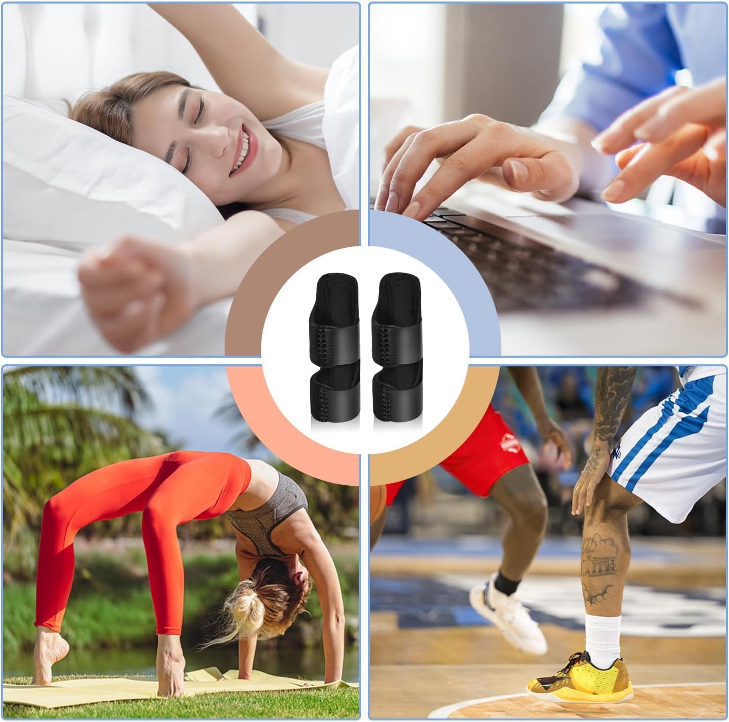 Finger Splints, 7pcs Finger Support Brace Finger Stabilizer for Broken Fingers Straightening Arthritis Knuckle Immobilization - Image 7