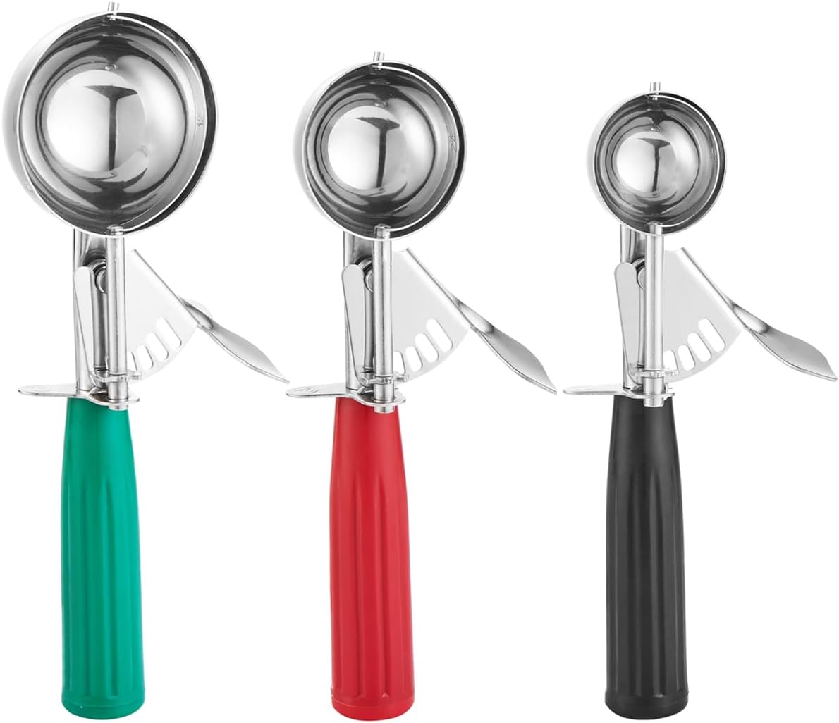 Cookie Scoop Set, Ice Cream Scoop Set, Cookie Scoops for Baking, Multiple Size Large-Medium-Small Size Disher, Professional 18/8 Stainless Steel Cupcake Scoop - Image 1
