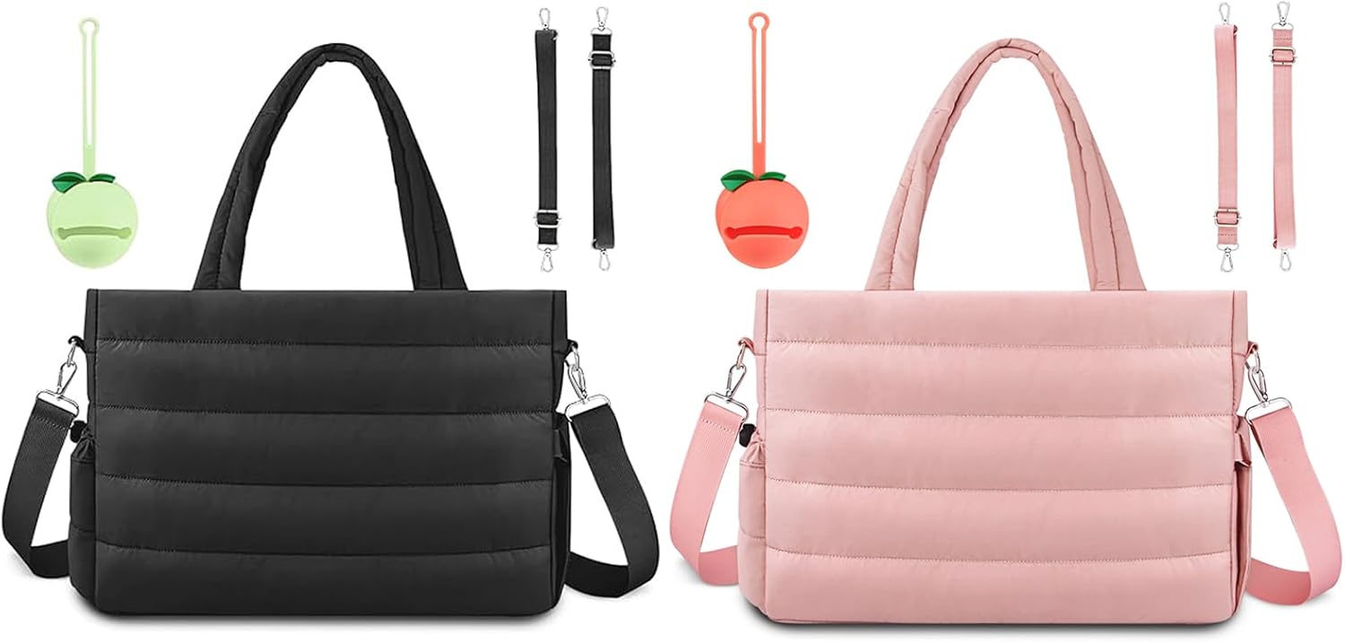 Diaper Bag Tote, Baby Diaper Tote Bags Crossbody Hospital Bag Travel Large Mommy Bag, with Silicone Pacifier Case - Image 1