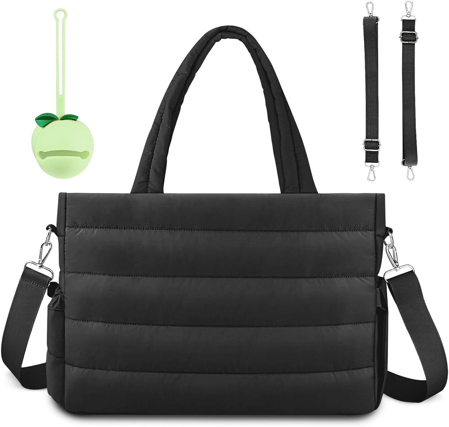 Diaper Bag Tote, Baby Diaper Tote Bags Crossbody Hospital Bag Travel Large Mommy Bag, with Silicone Pacifier Case - Image 3
