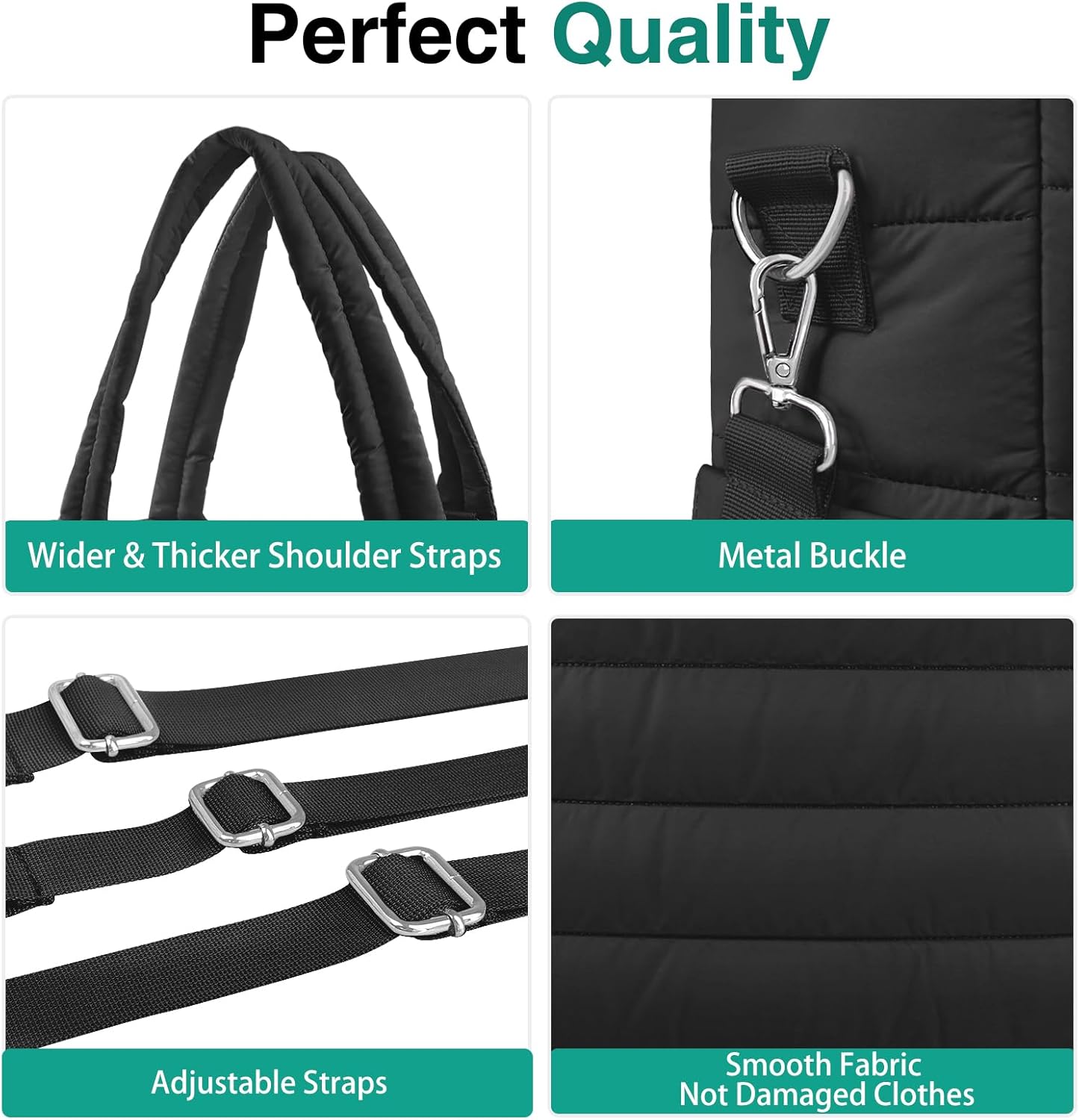Diaper Bag Tote, Baby Diaper Tote Bags Crossbody Hospital Bag Travel Large Mommy Bag, with Silicone Pacifier Case - Image 7