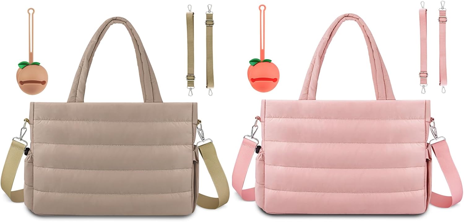 Diaper Bag Tote, Baby Diaper Tote Bags Crossbody Hospital Bag Travel Large Mommy Bag, with Silicone Pacifier Case - Image 1