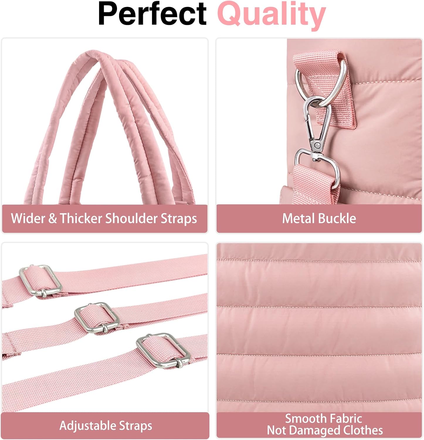 Diaper Bag Tote, Baby Diaper Tote Bags Crossbody Hospital Bag Travel Large Mommy Bag, with Silicone Pacifier Case - Image 6