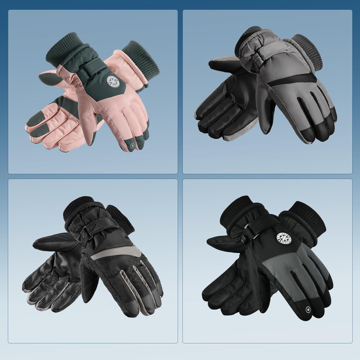 Winter Ski Gloves, Windproof Glove for Men & Women, Touchscreen Snow Gloves for Cold Weather, Thermal Warm Glove - Image 6