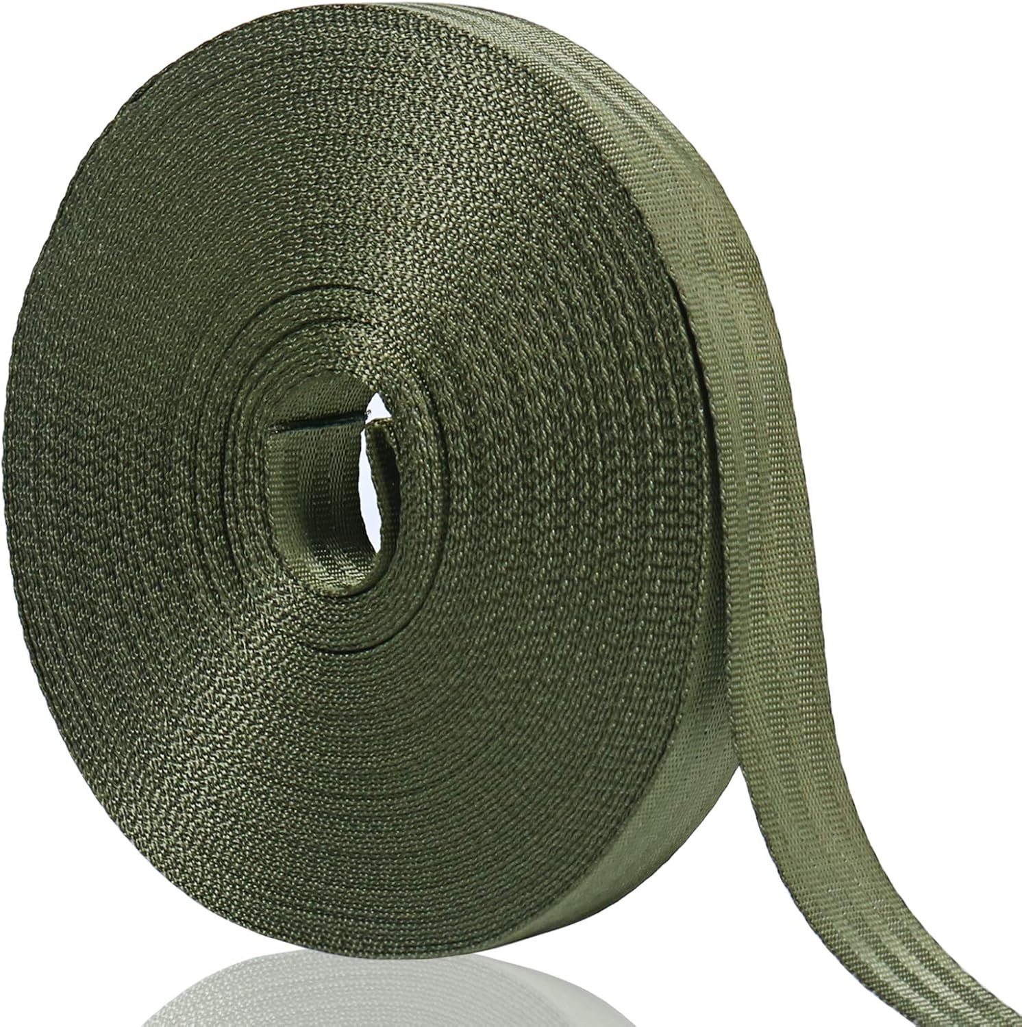 Tree Support Strap, 65 Feet x 1 inch Tree Straps for Staking, Nylon Plant Tie Rope for Support, Straightening (2200 Lbs Strength, Green) - Image 1
