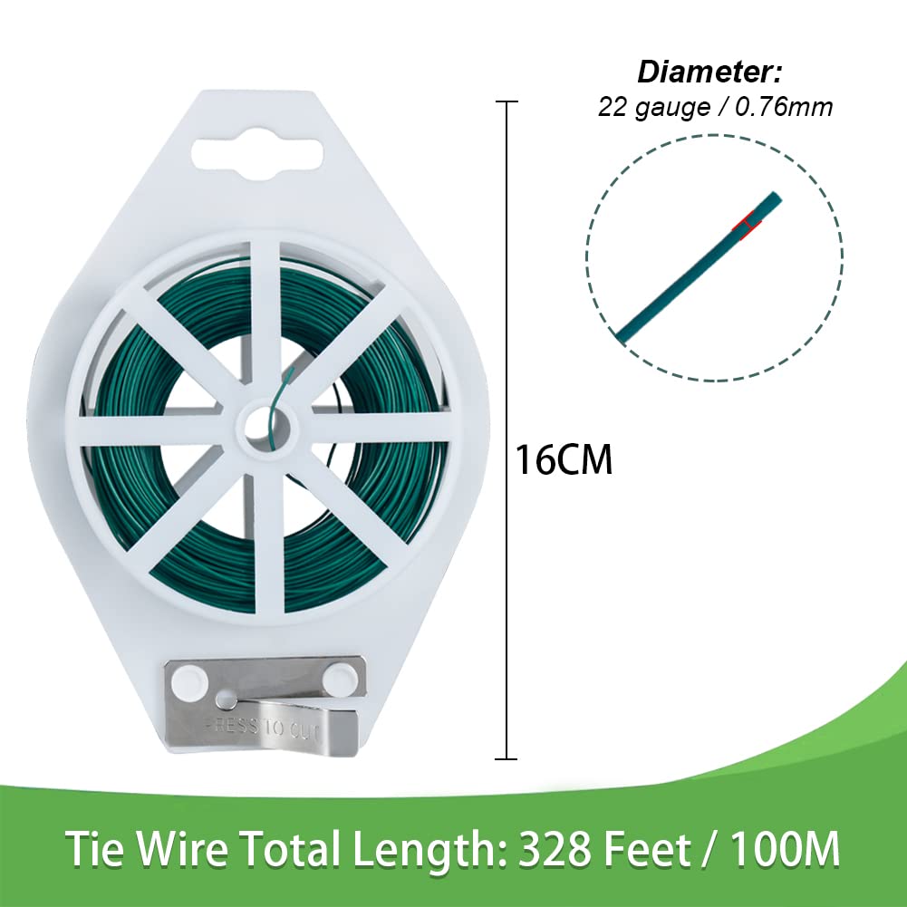 328 Feet 22 Gauge Floral Wire with Cutter and 3 Pack Green Floral Wire - Image 3