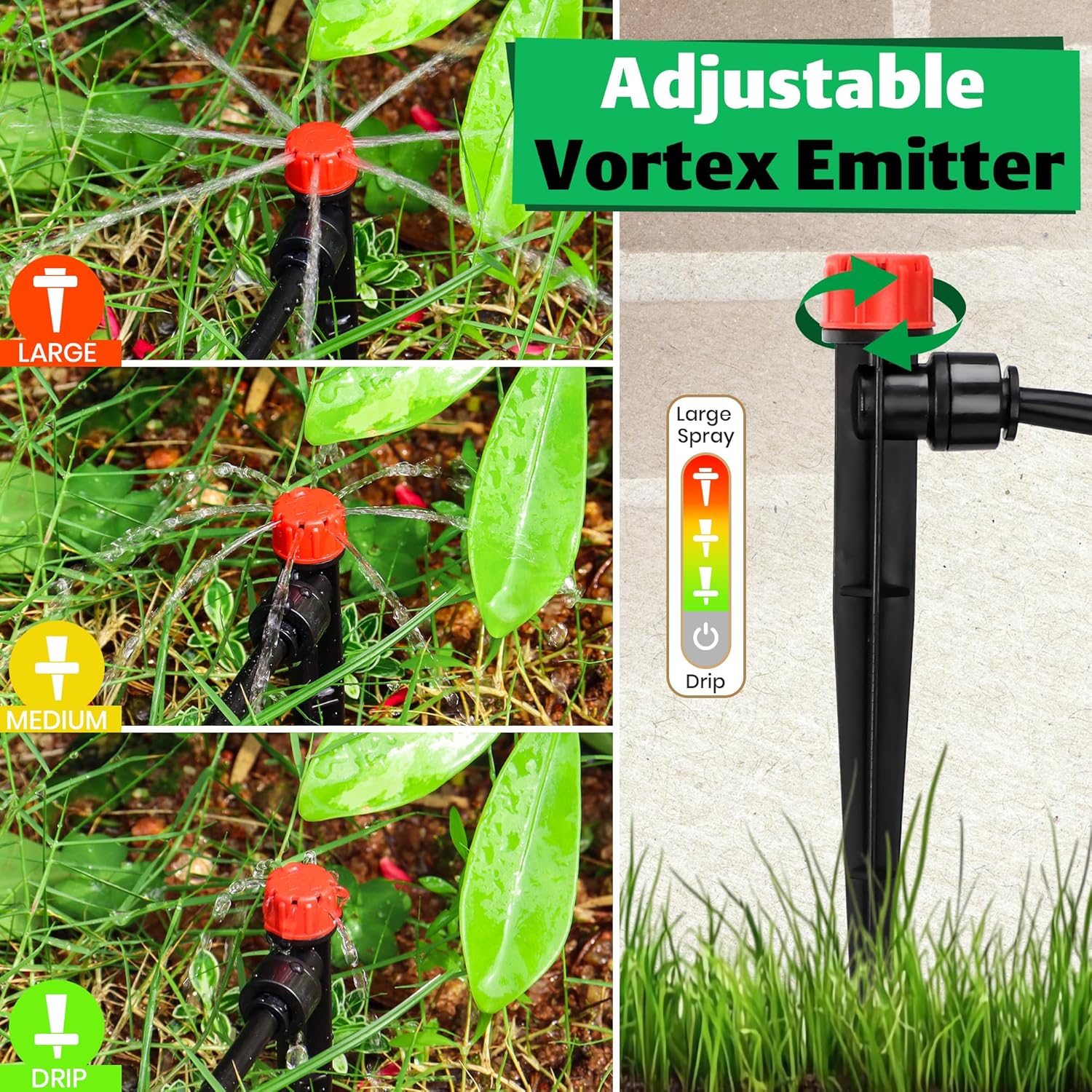 30pcs Quick-Connect Drip Irrigation Emitters for 1/4