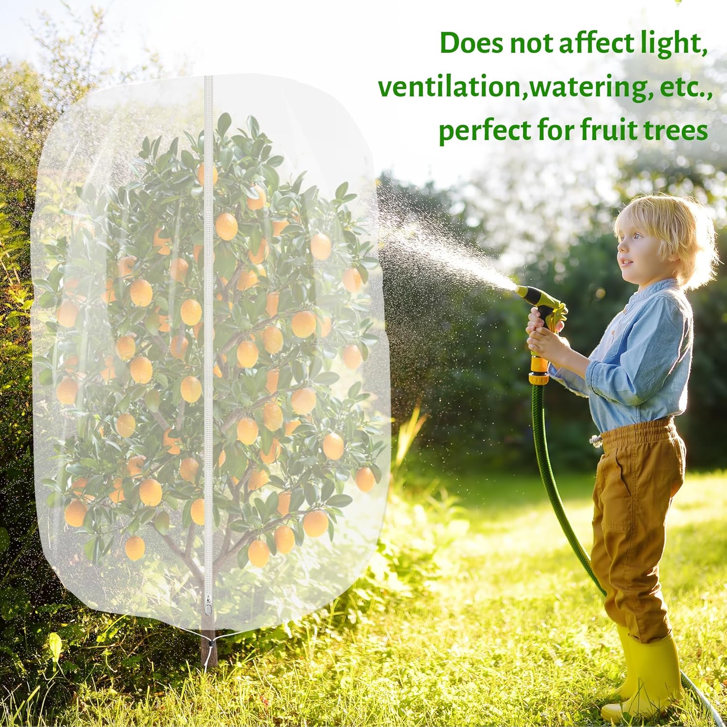 3pcs Fruit Tree Netting with Zipper and Drawstring,2.62 * 3.28 Ft Bird Garden Netting for Garden Protection,Cover for Blueberry Tomato Strawberry and Plants Protection from Insect Squirrels Birds - Image 4