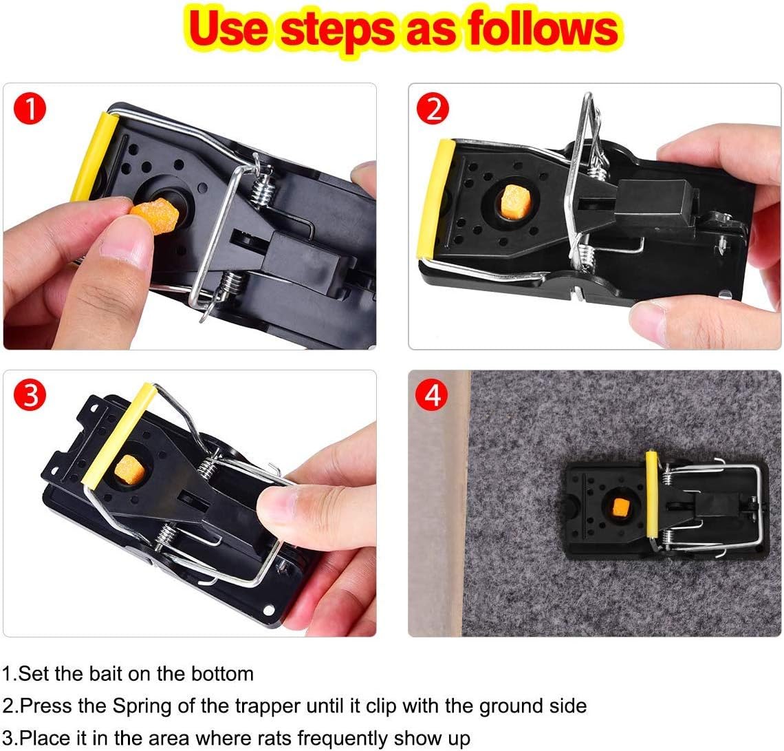 Mouse Traps, Mouse Traps Indoor for Home Quick Effectively, Reusable Mice Trap for House Indoor Outdoor Kill Safe for Family and Pet 12 Packs - Image 3